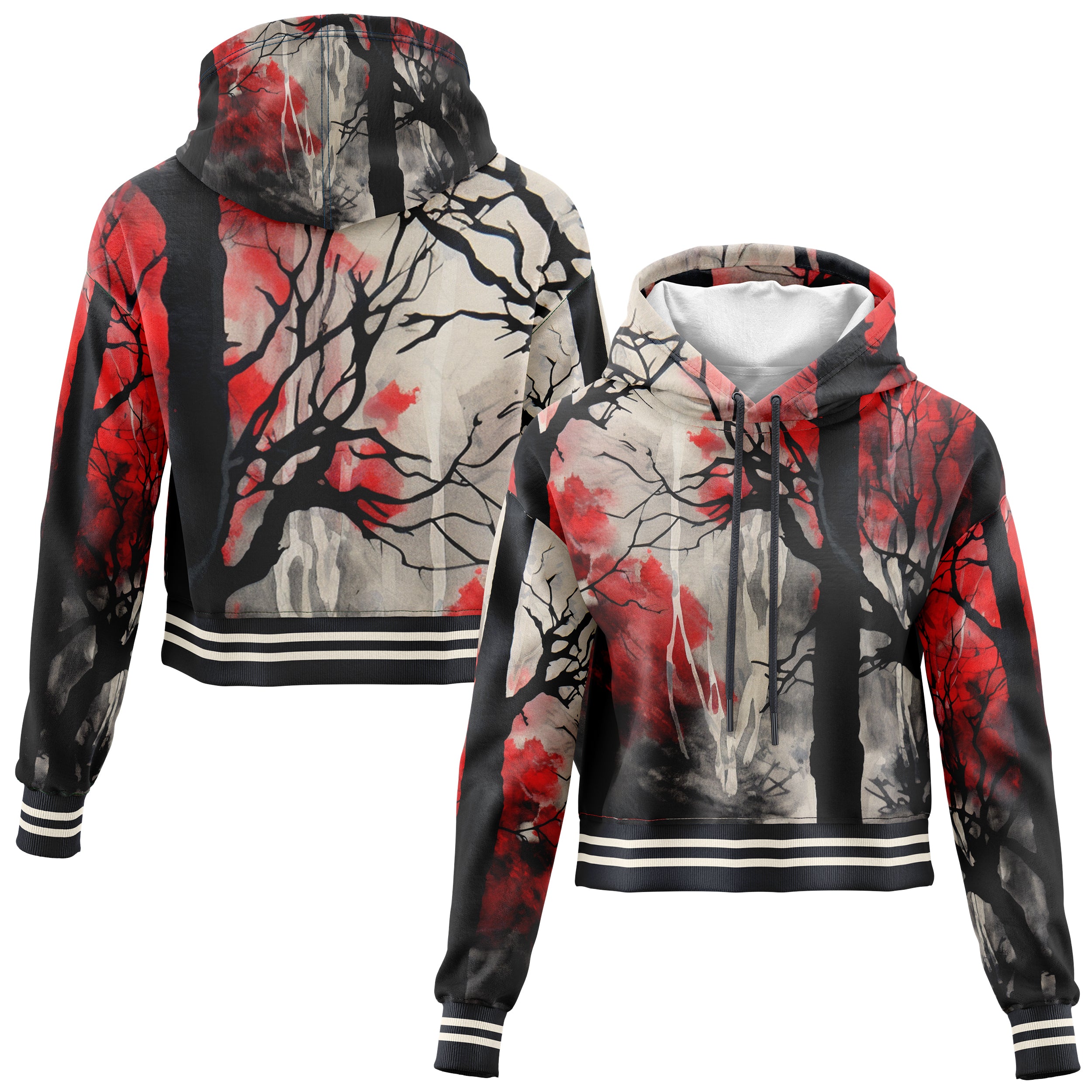 Branches Of Soul Cropped Hoodie CH240829Ba006