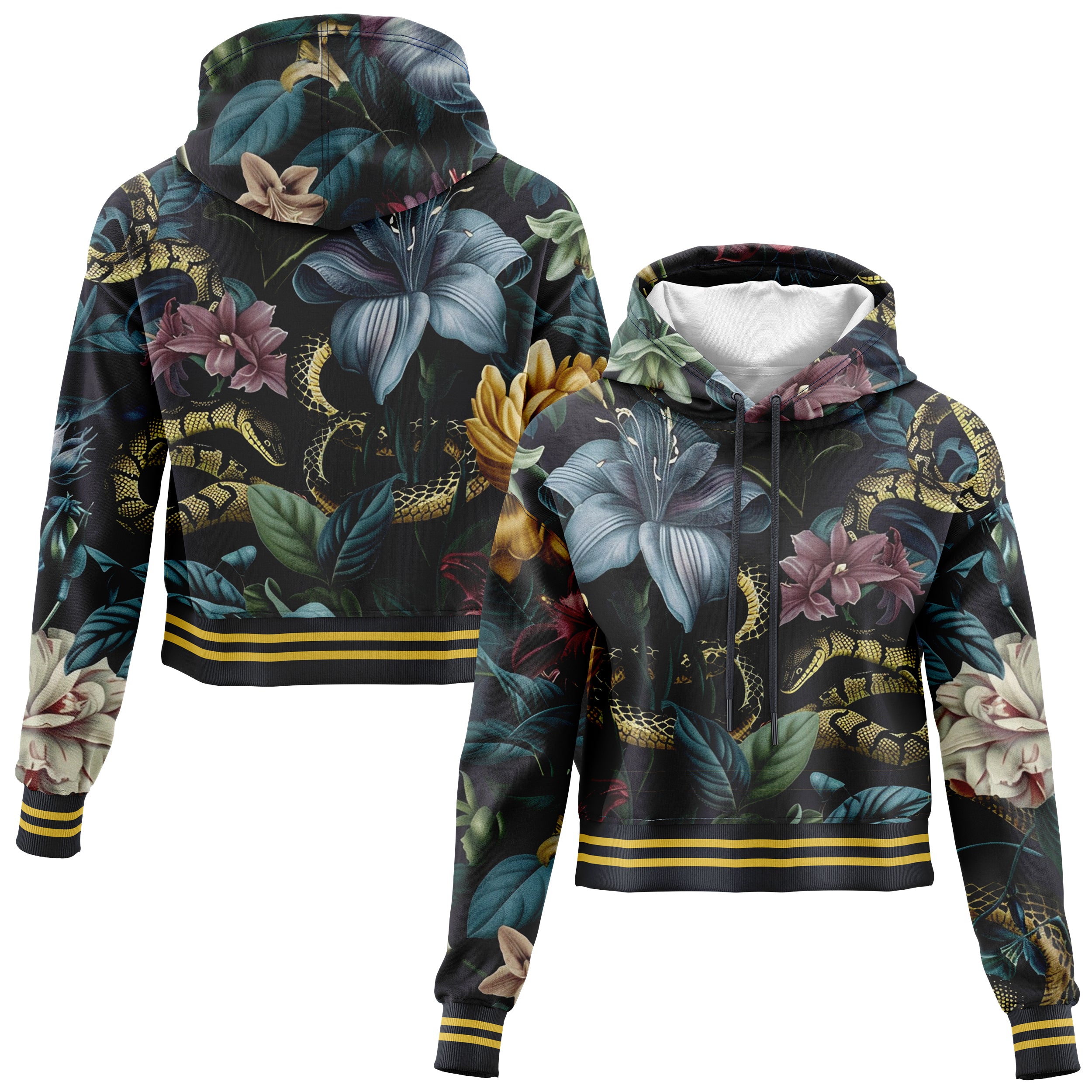 Botanic Realm Cropped Hoodie CH240829Bo004