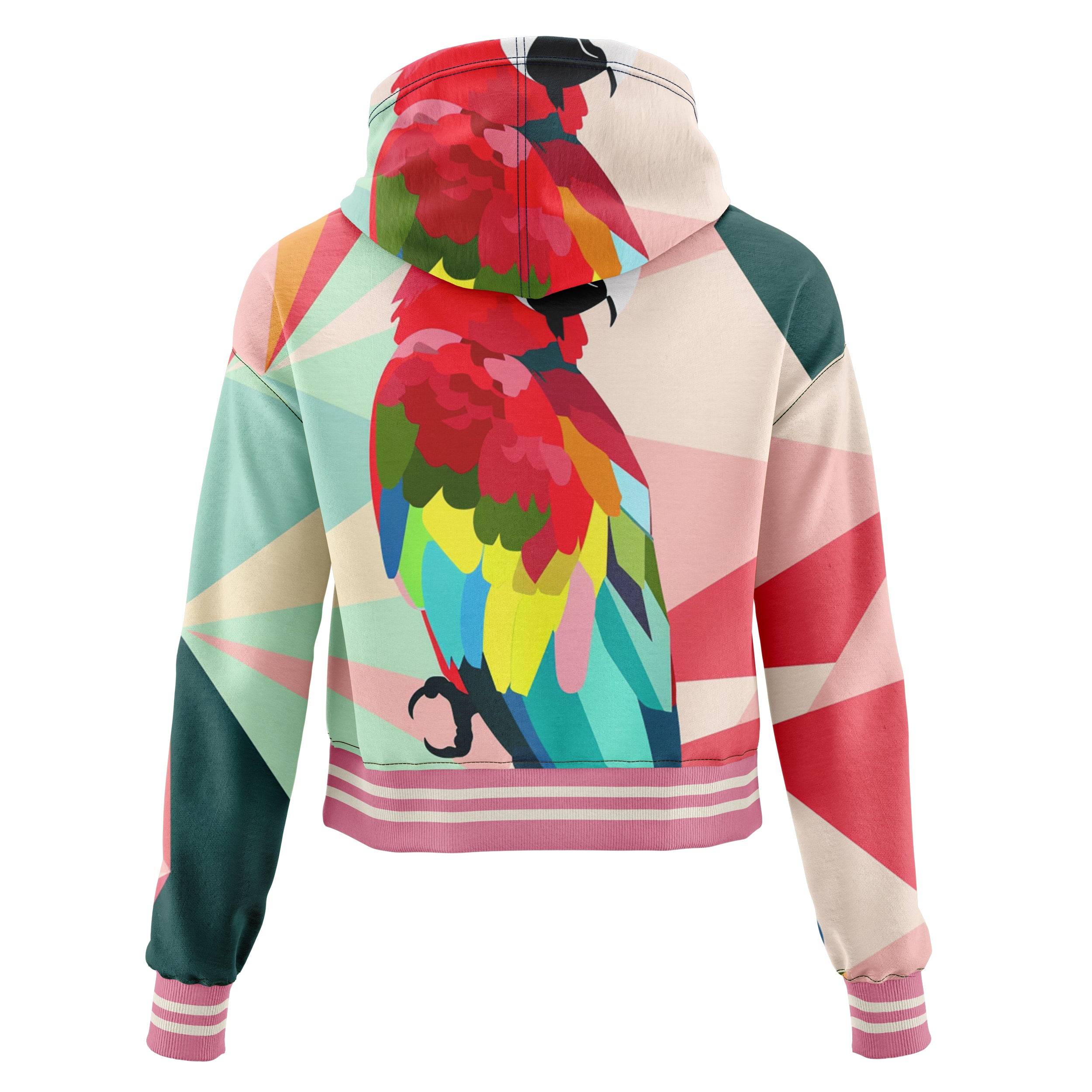 Colorful Ara Cropped Hoodie