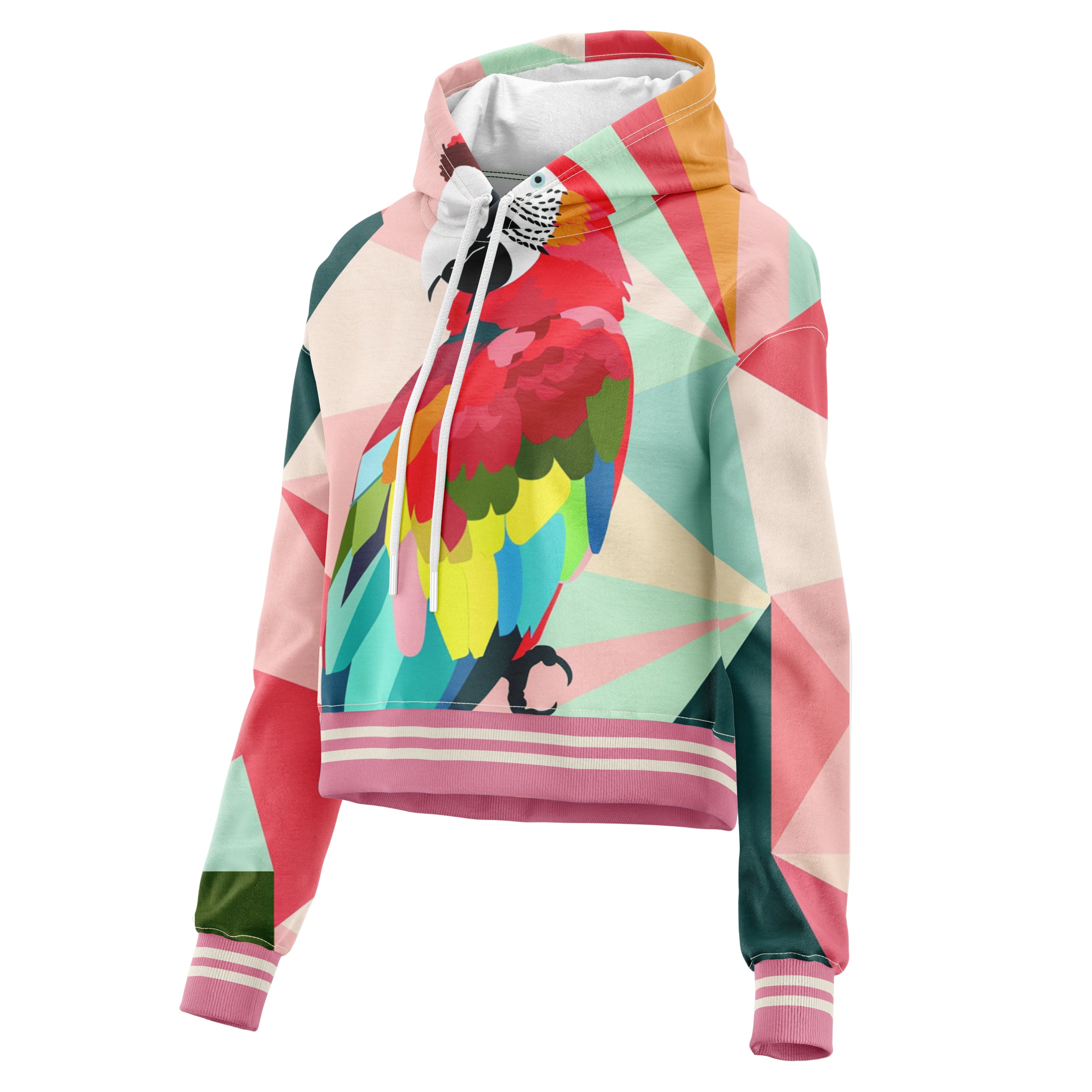 Colorful Ara Cropped Hoodie