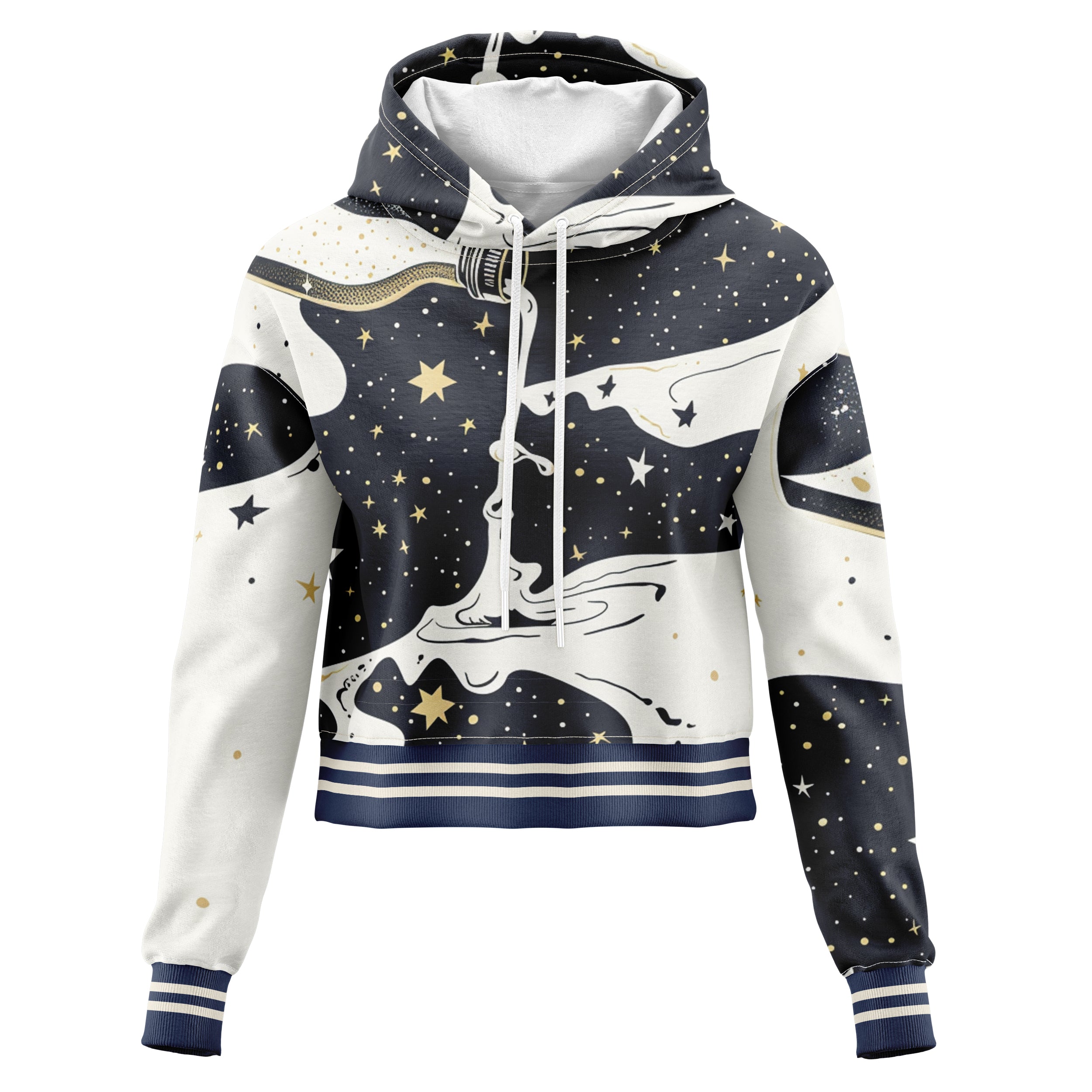 Colors Of Universe Cropped Hoodie