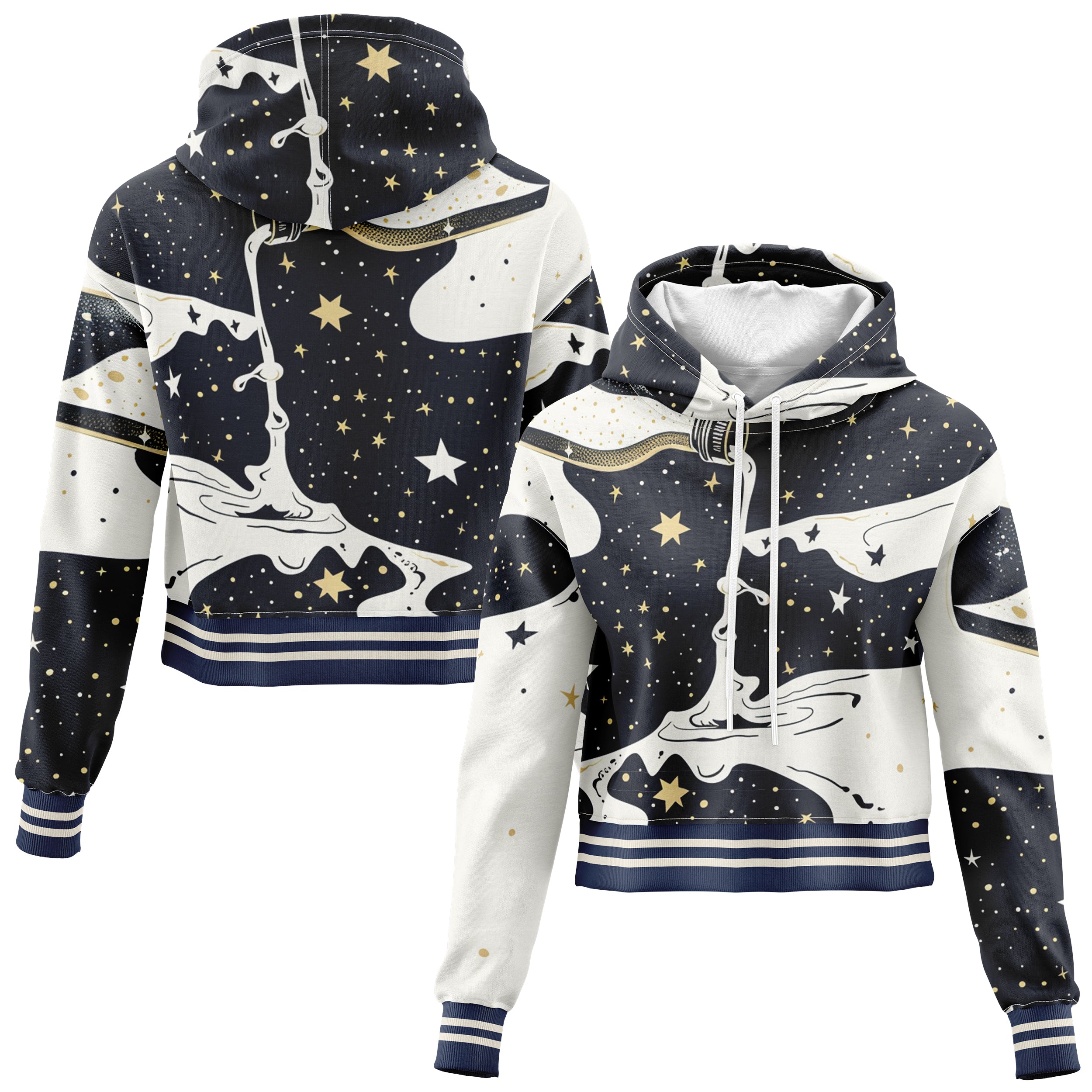 Colors Of Universe Cropped Hoodie CH240829Cv014