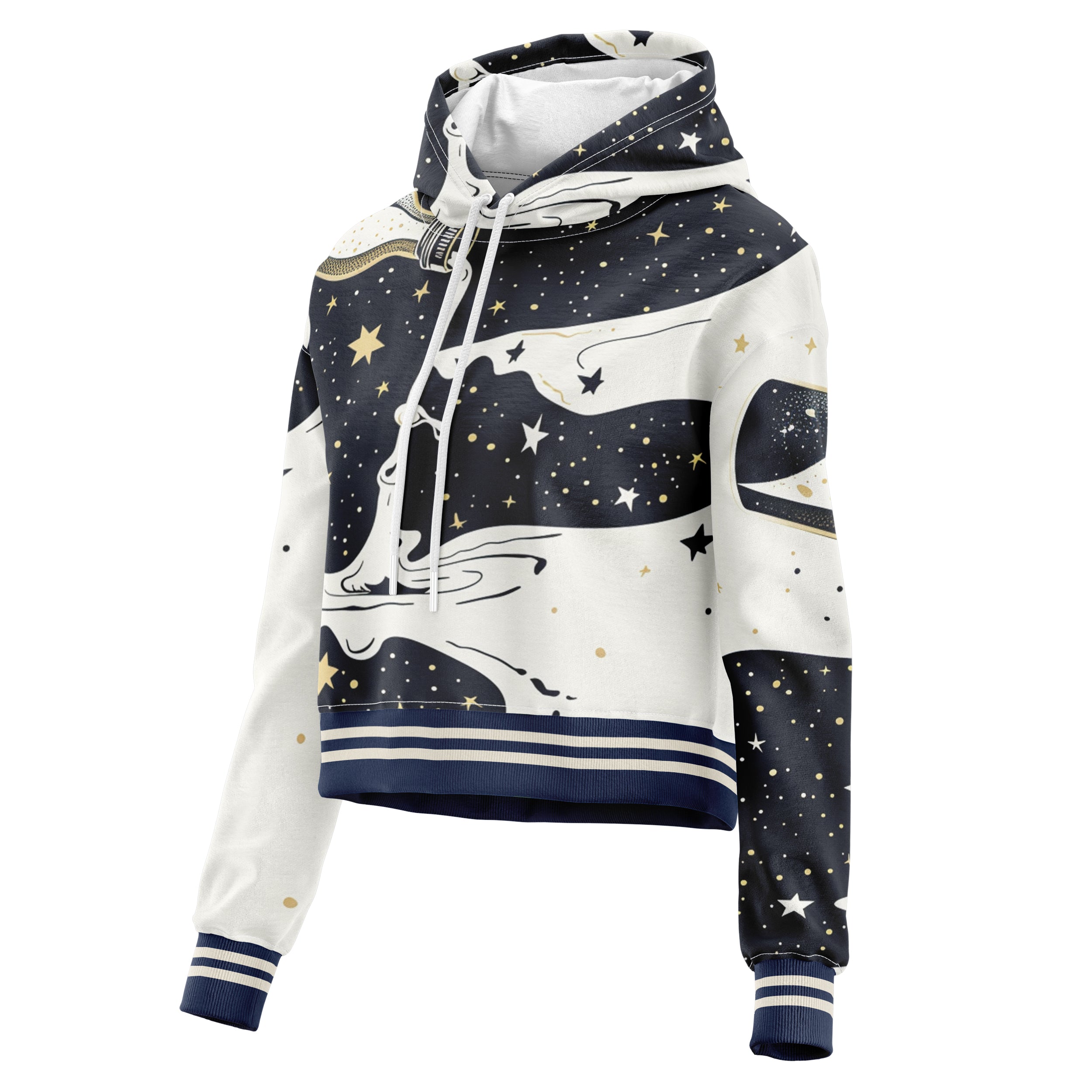 Colors Of Universe Cropped Hoodie