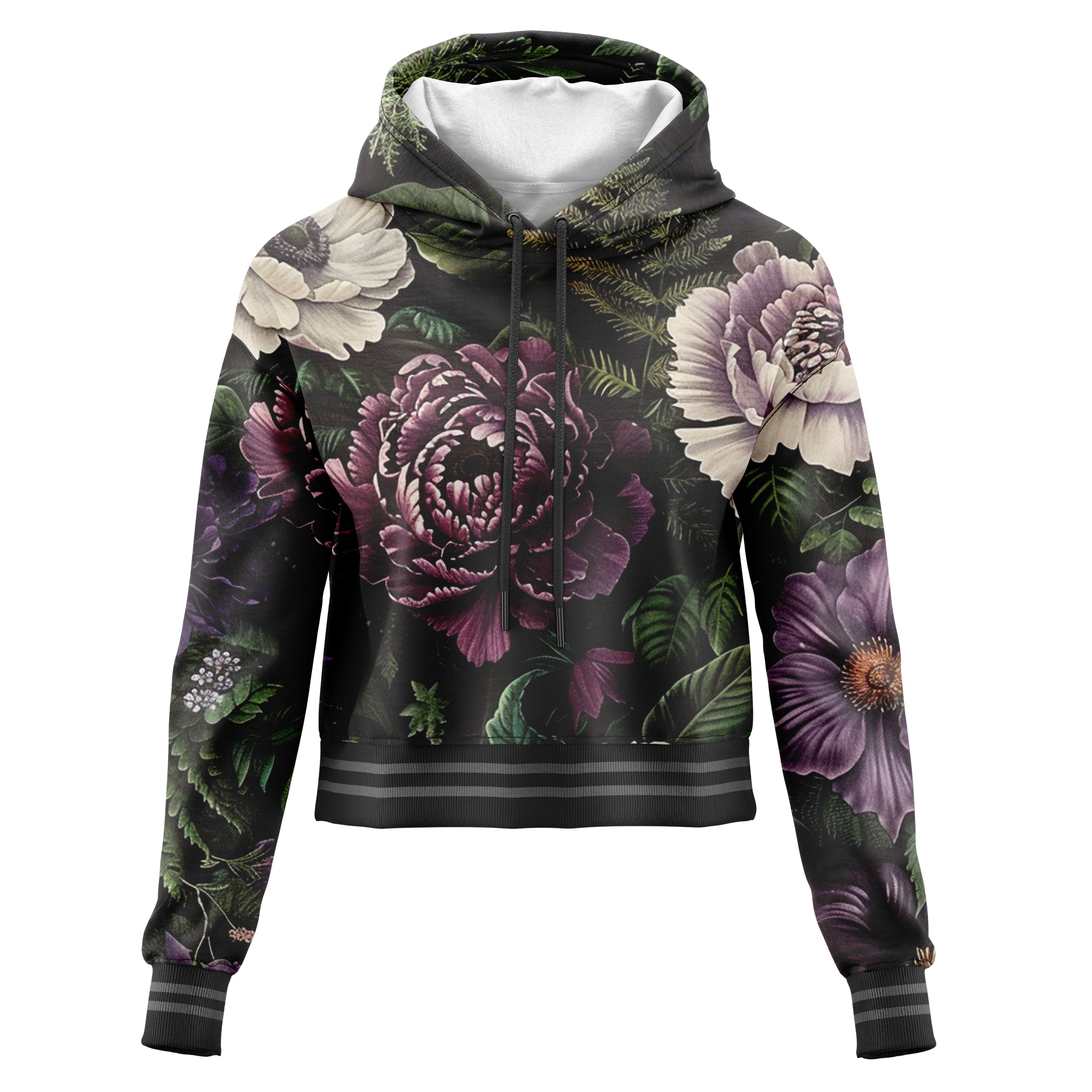 Evening Bouquet Cropped Hoodie