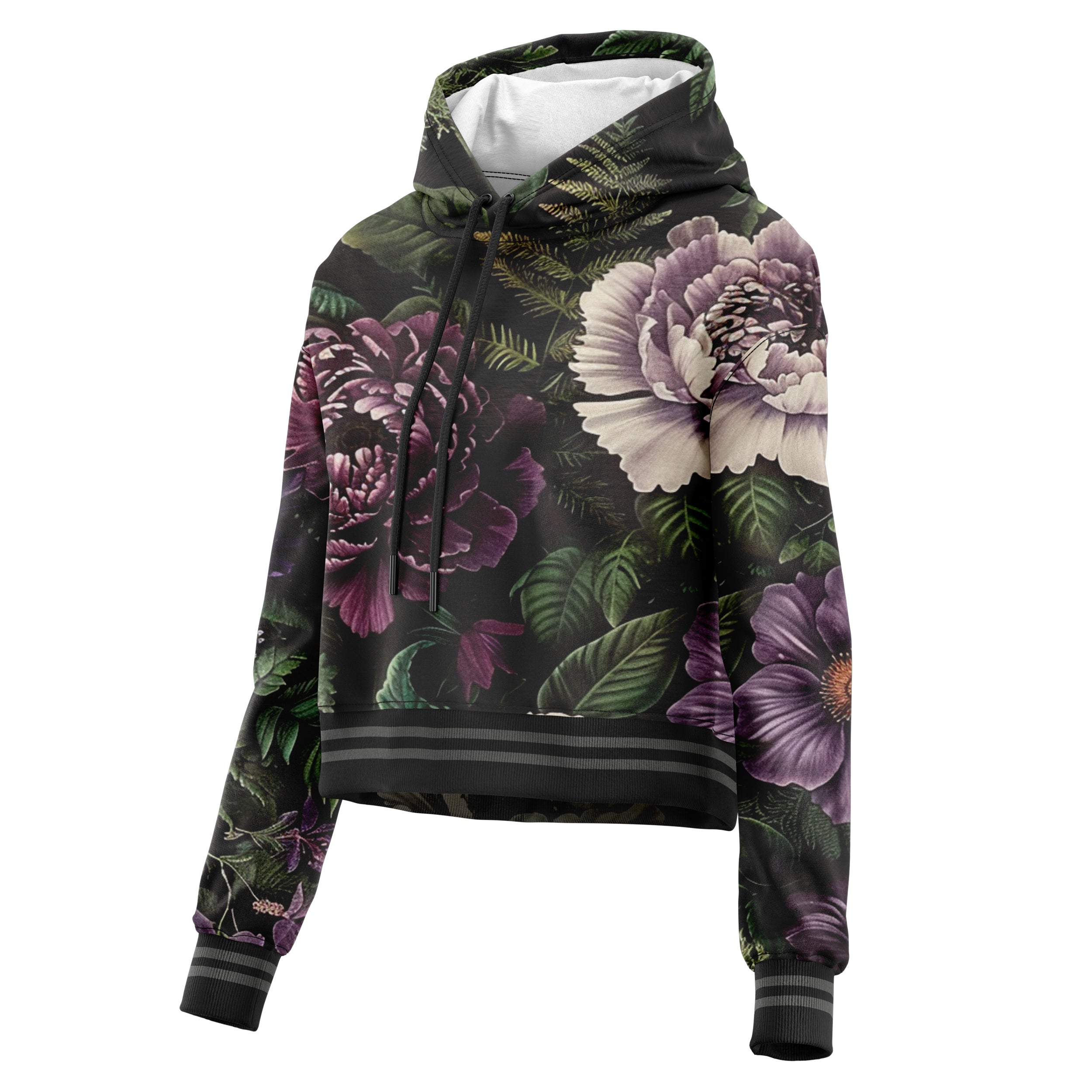 Evening Bouquet Cropped Hoodie