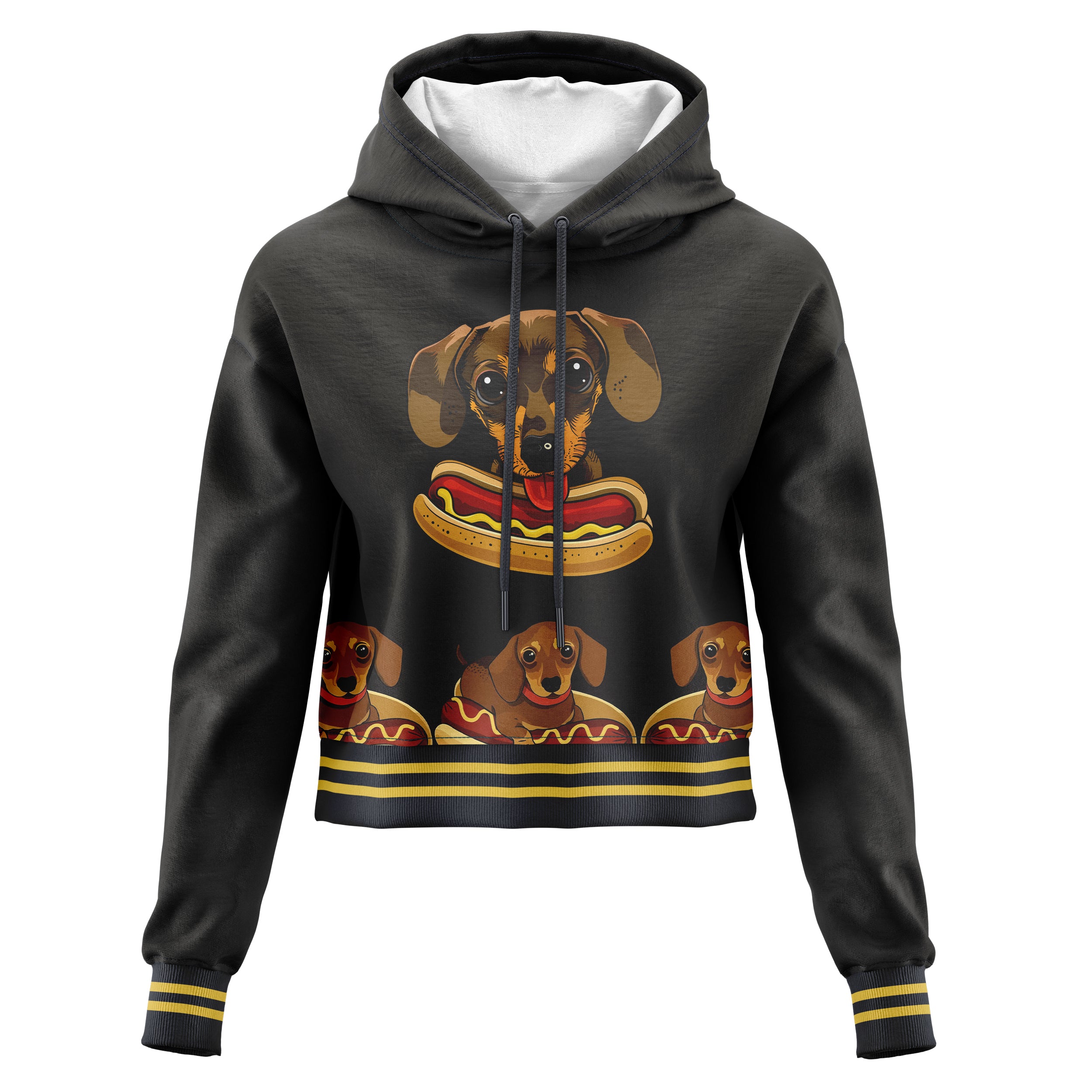 Hot Dog Cropped Hoodie