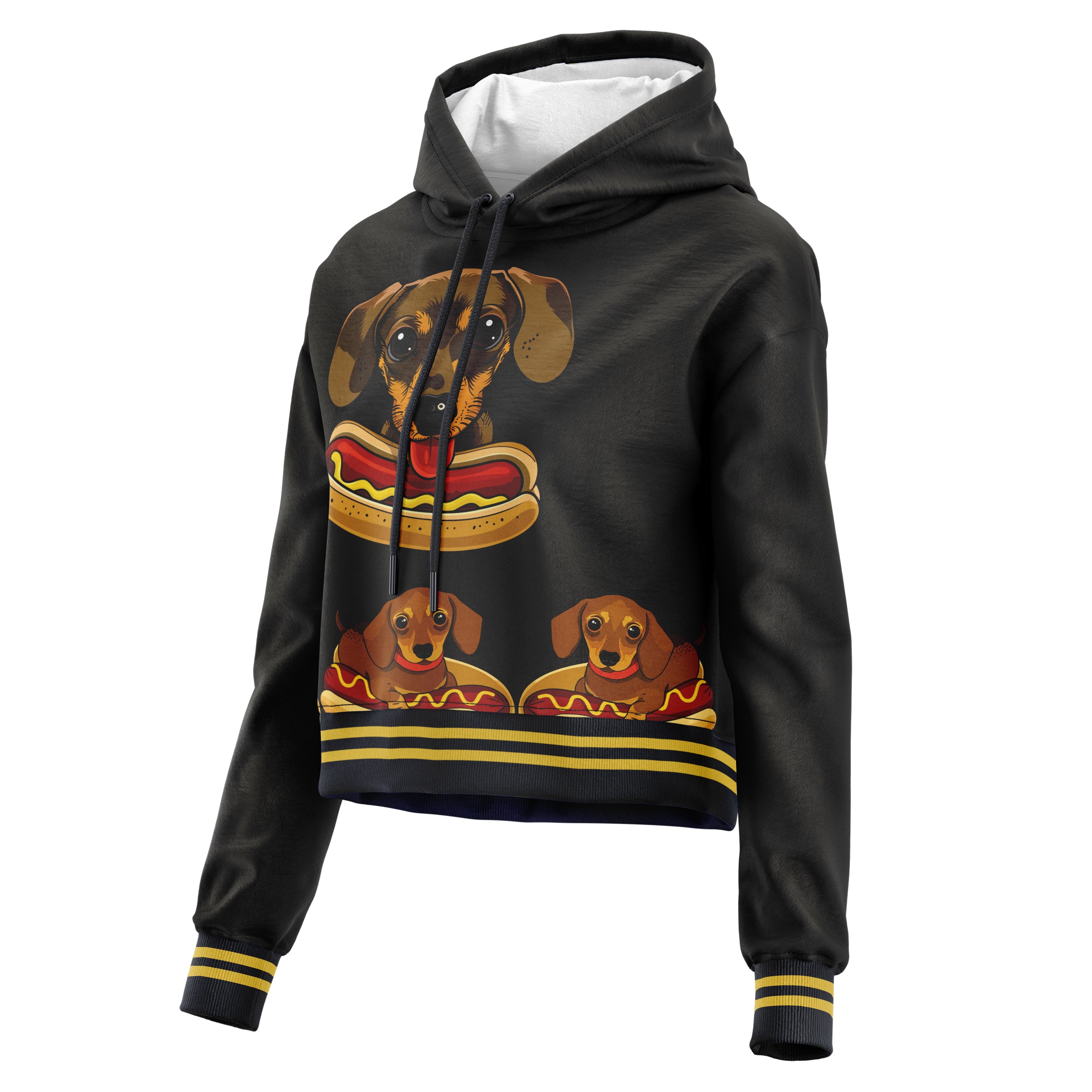 Hot Dog Cropped Hoodie