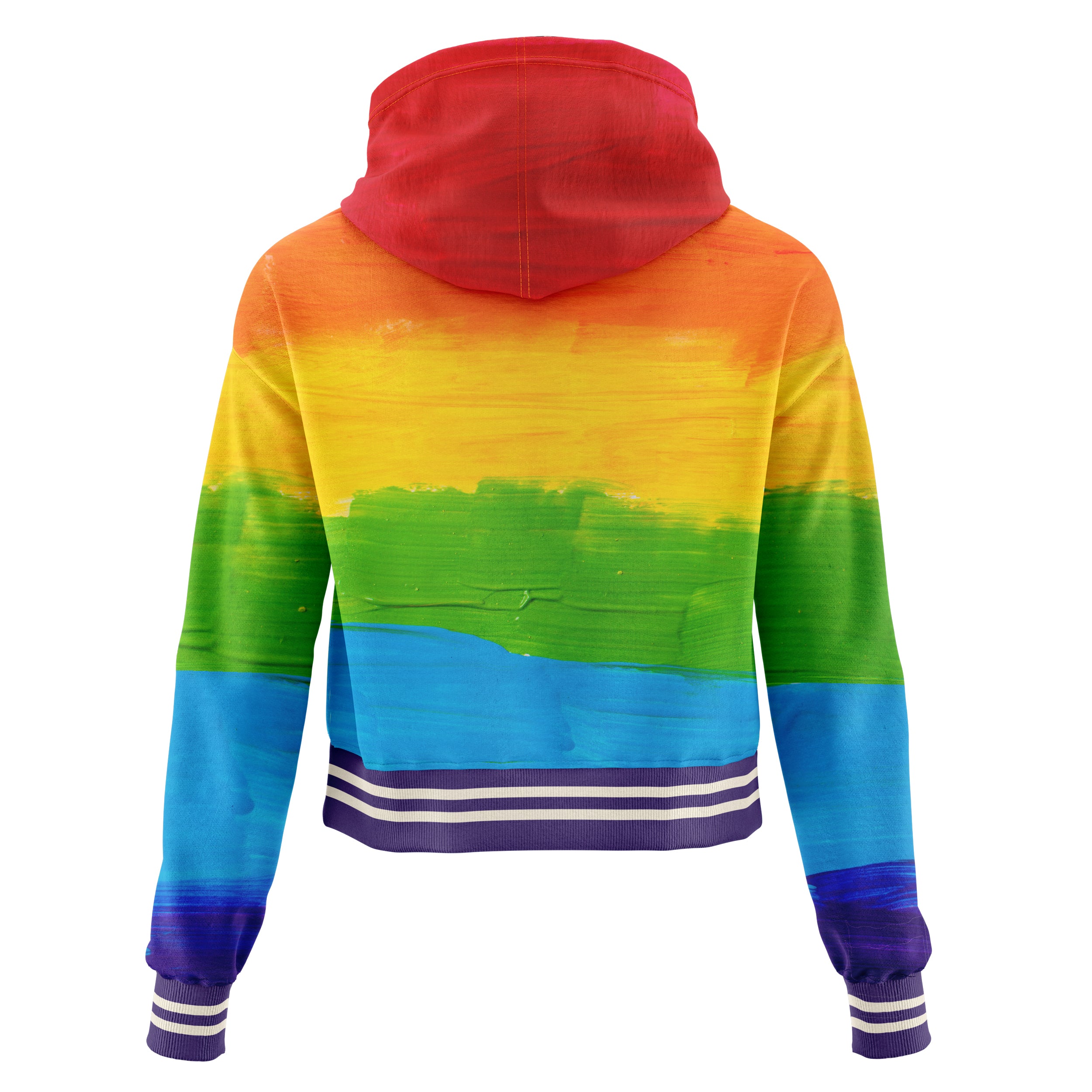 LGBTQ Rainbow Cropped Cropped Hoodie