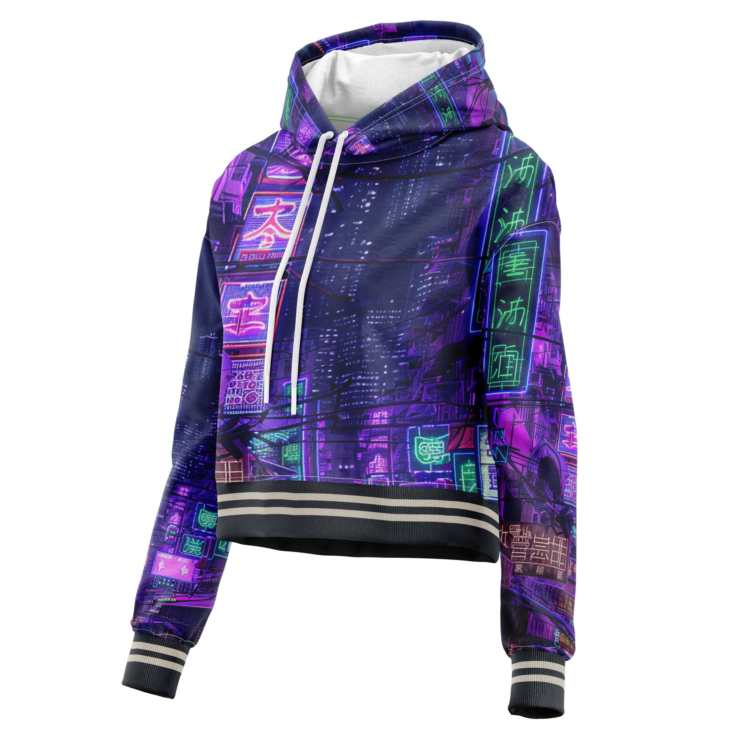 Night Mixer Cropped Hoodie