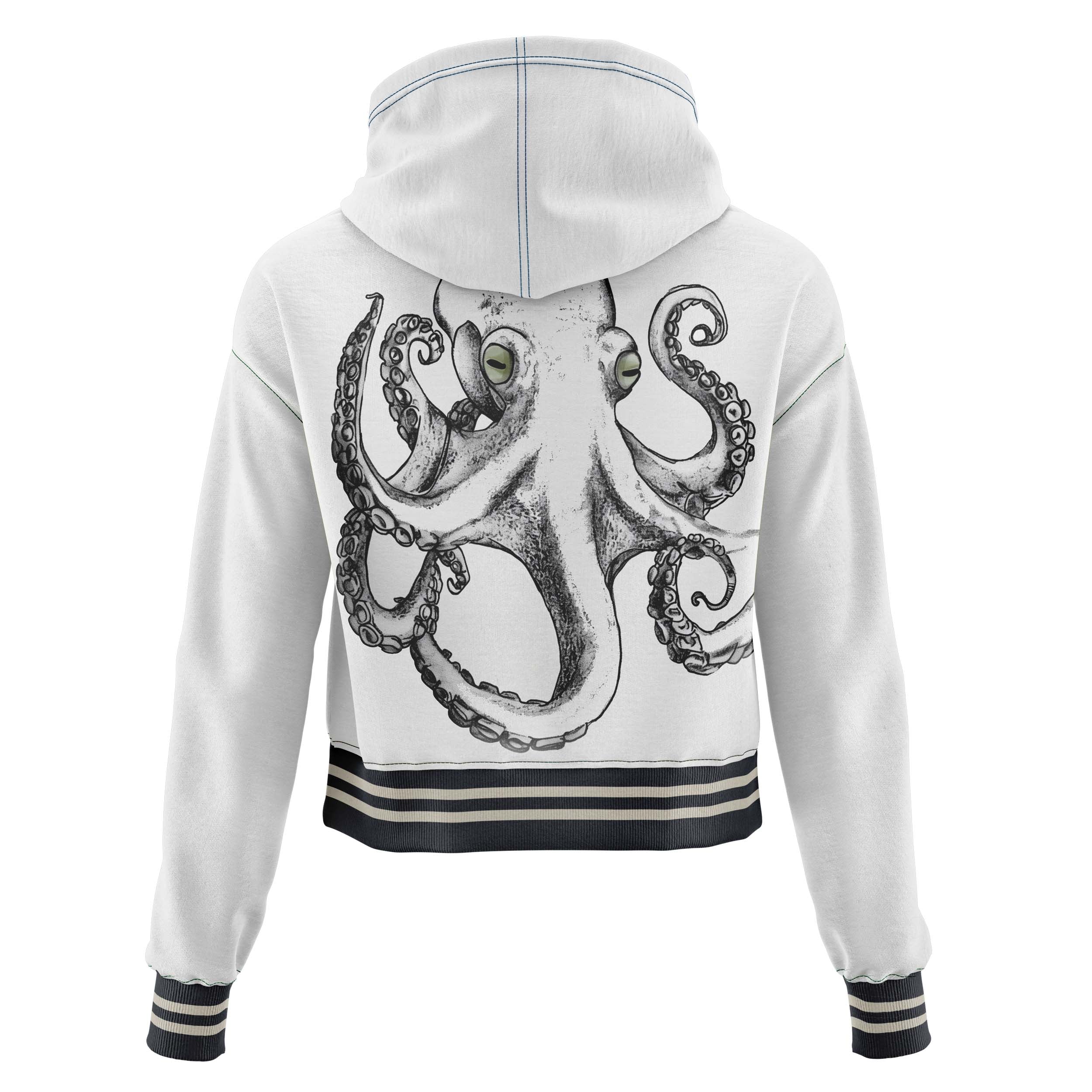 Octopus Cropped Hoodie