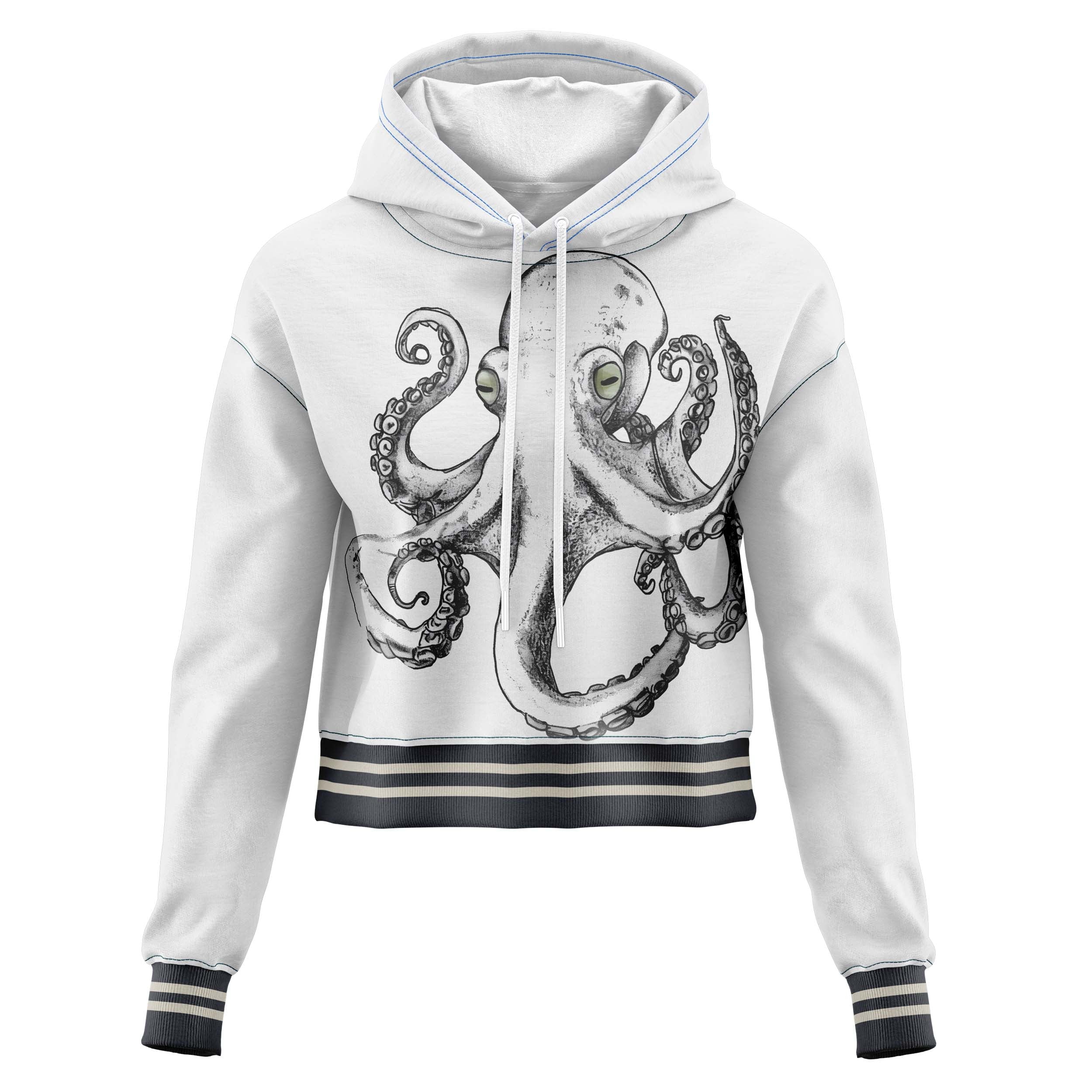 Octopus Cropped Hoodie