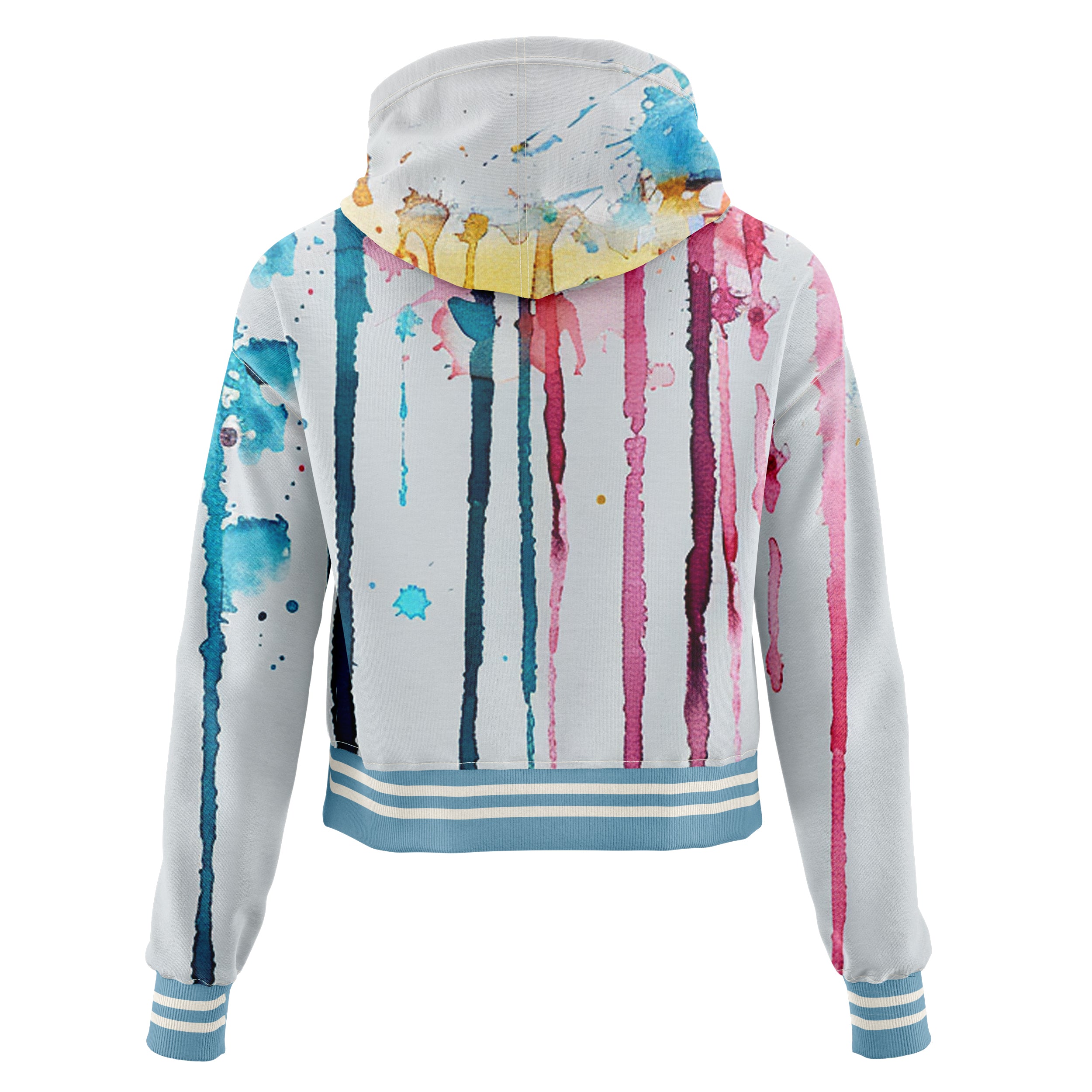 Watercolor Eye Cropped Hoodie