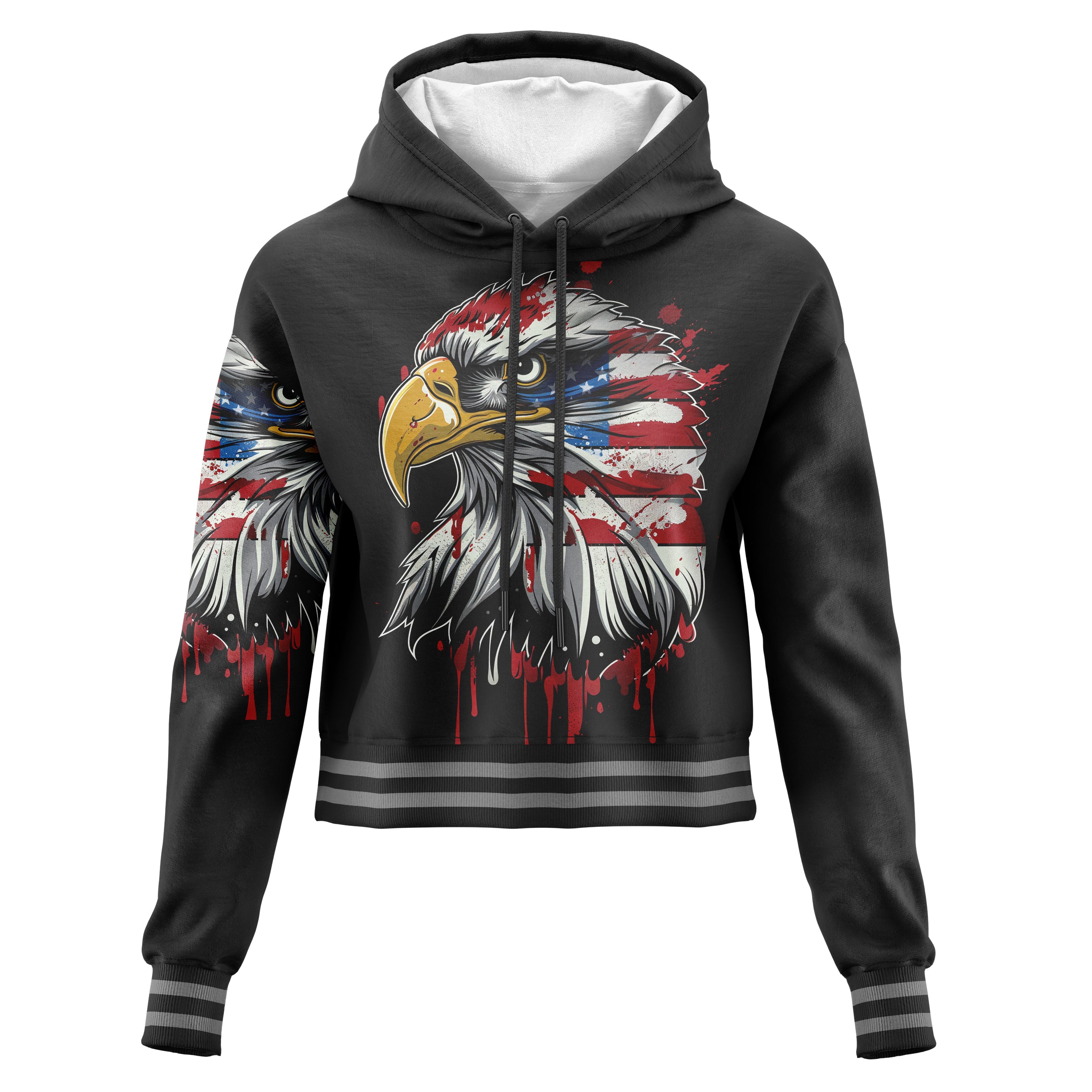 Bald Eagle Cropped Hoodie