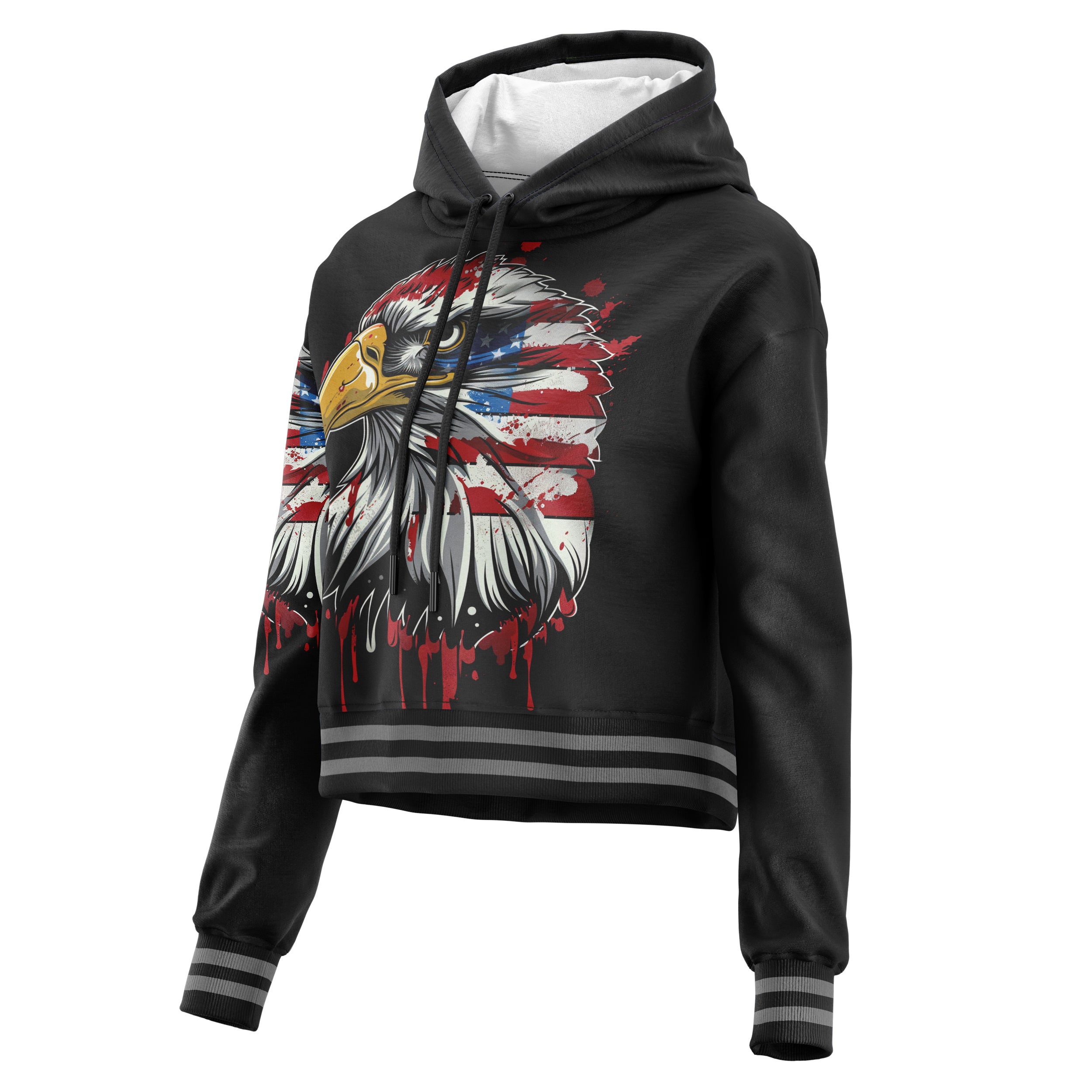 Bald Eagle Cropped Hoodie