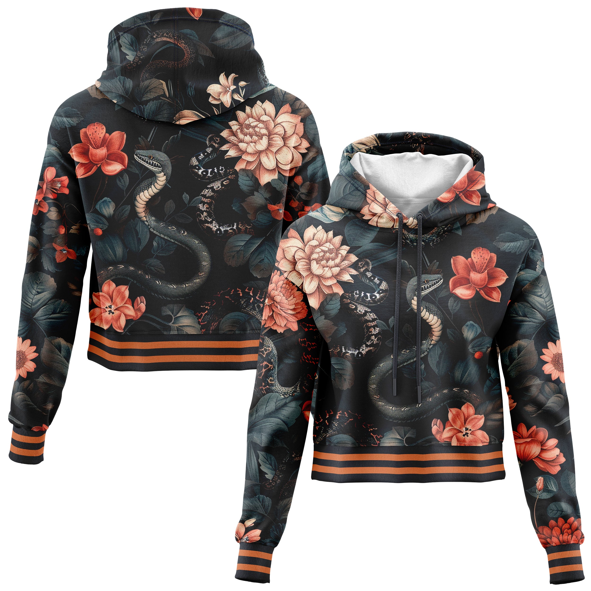 Botanic Realm Cropped Hoodie CH240902Bo013