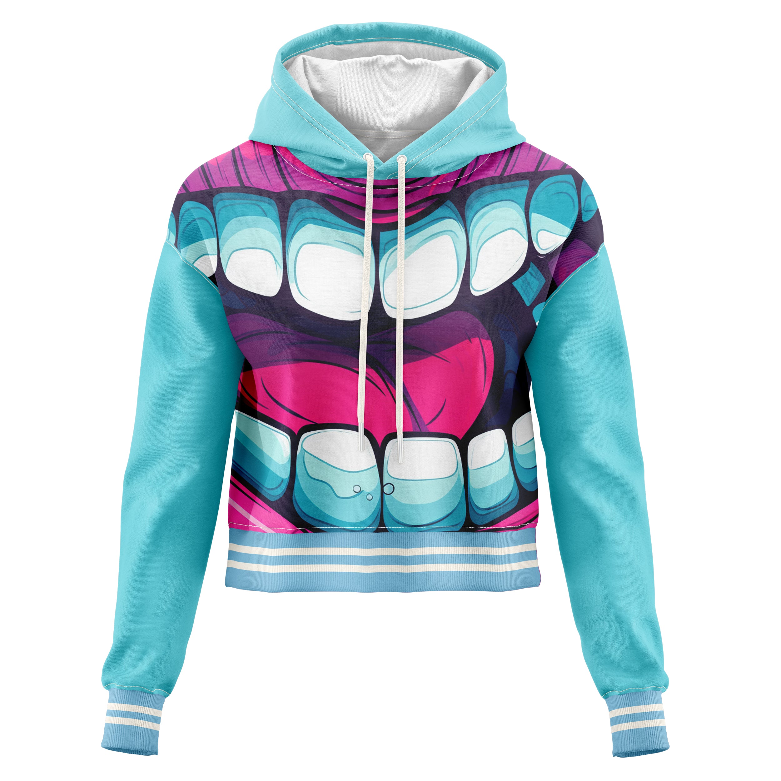 Zombie Mouth Cropped Hoodie