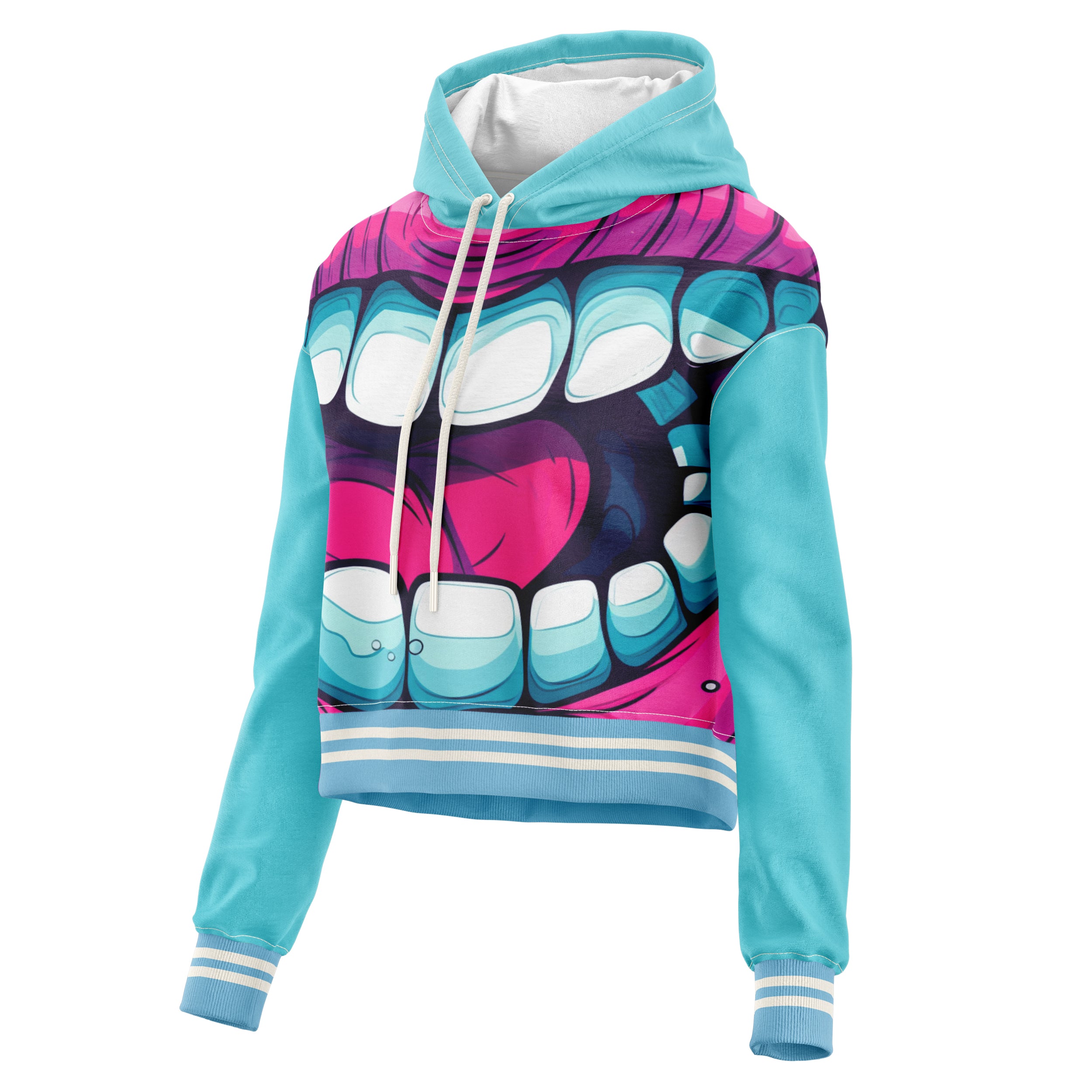 Zombie Mouth Cropped Hoodie