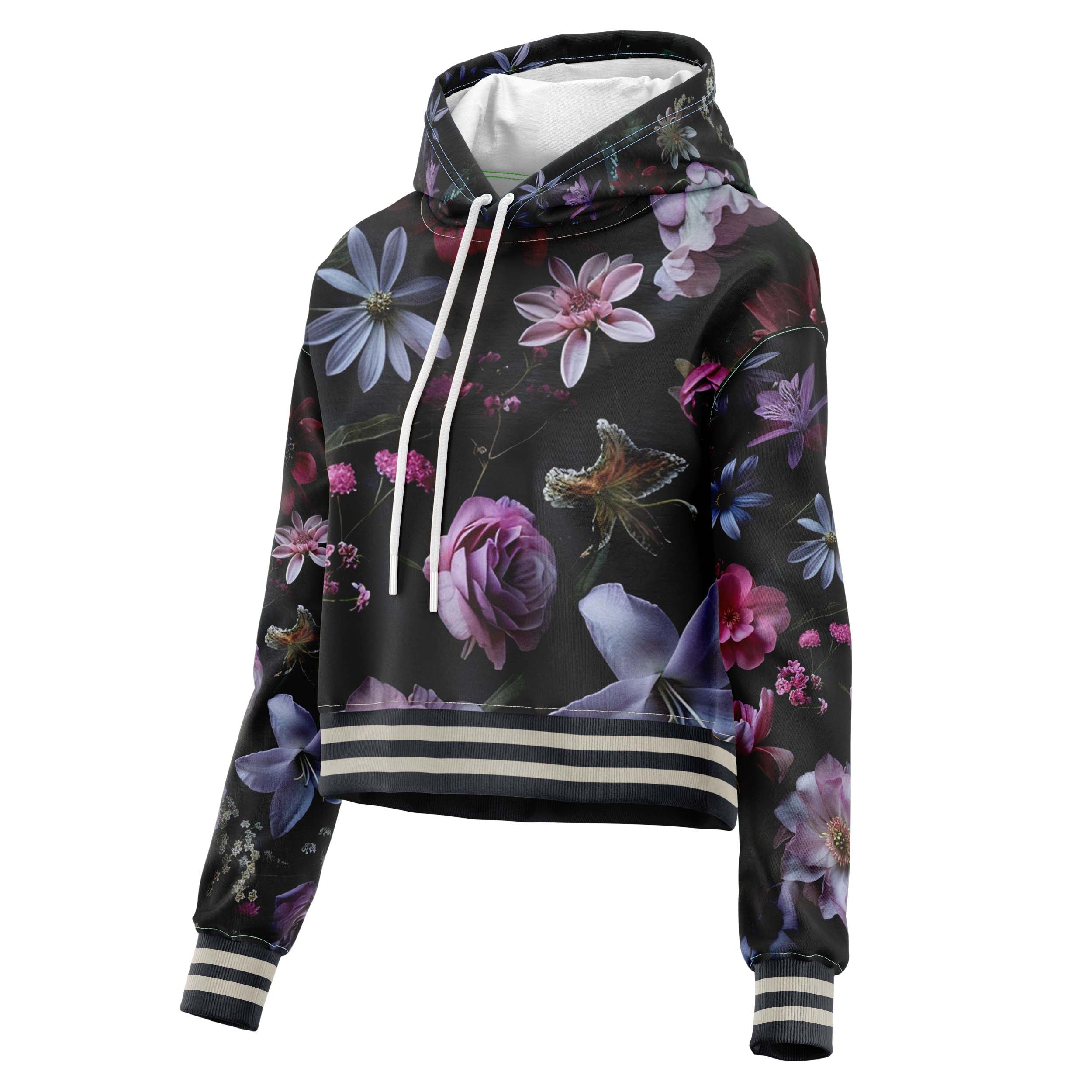 Ocean Plants Cropped Hoodie