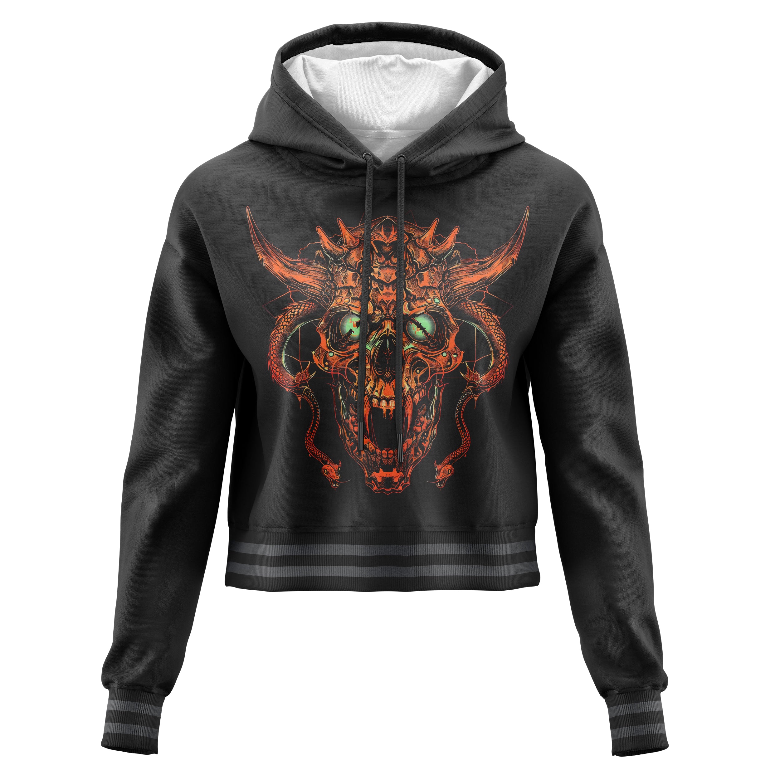 The Eye Beneath Darkness Cropped Hoodie