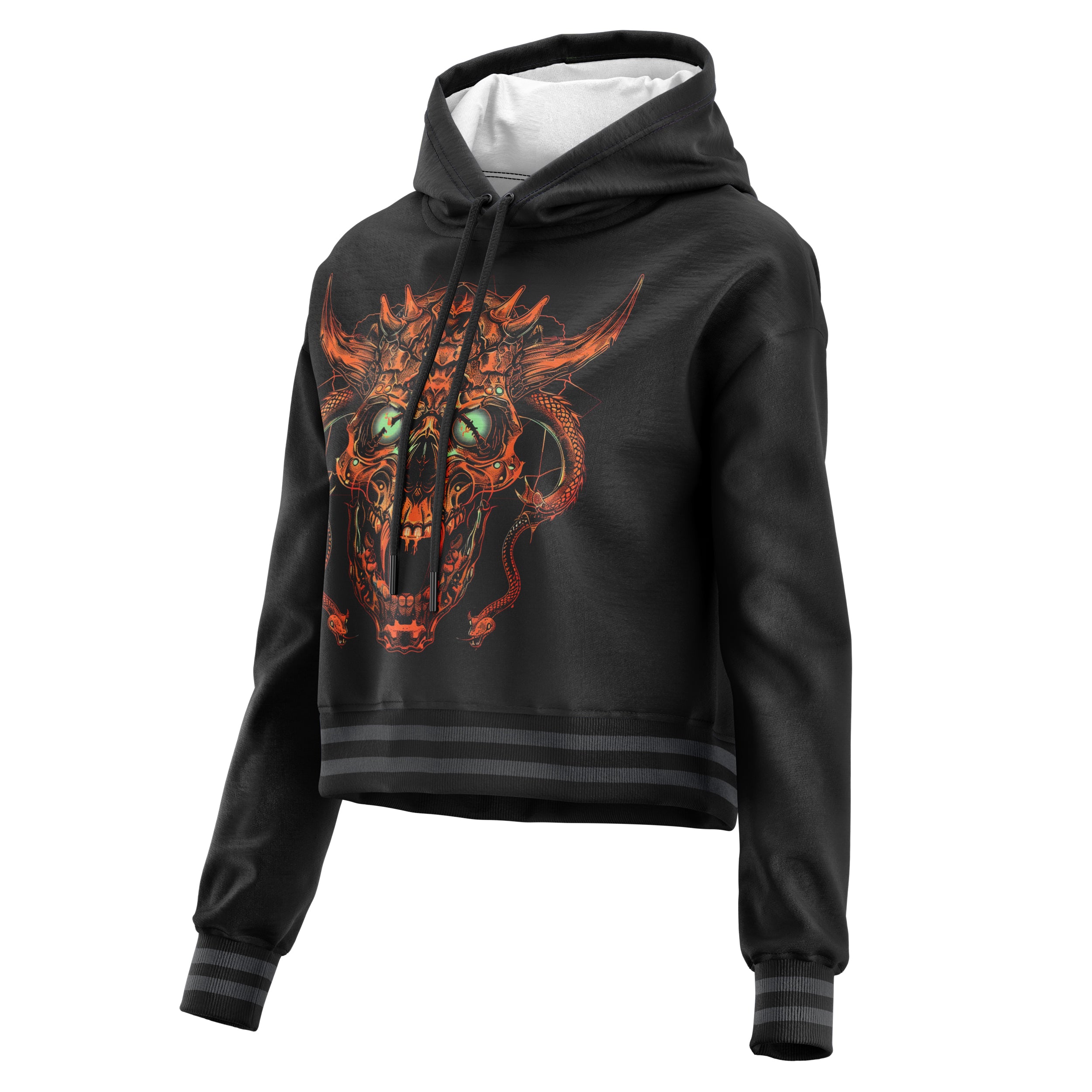 The Eye Beneath Darkness Cropped Hoodie