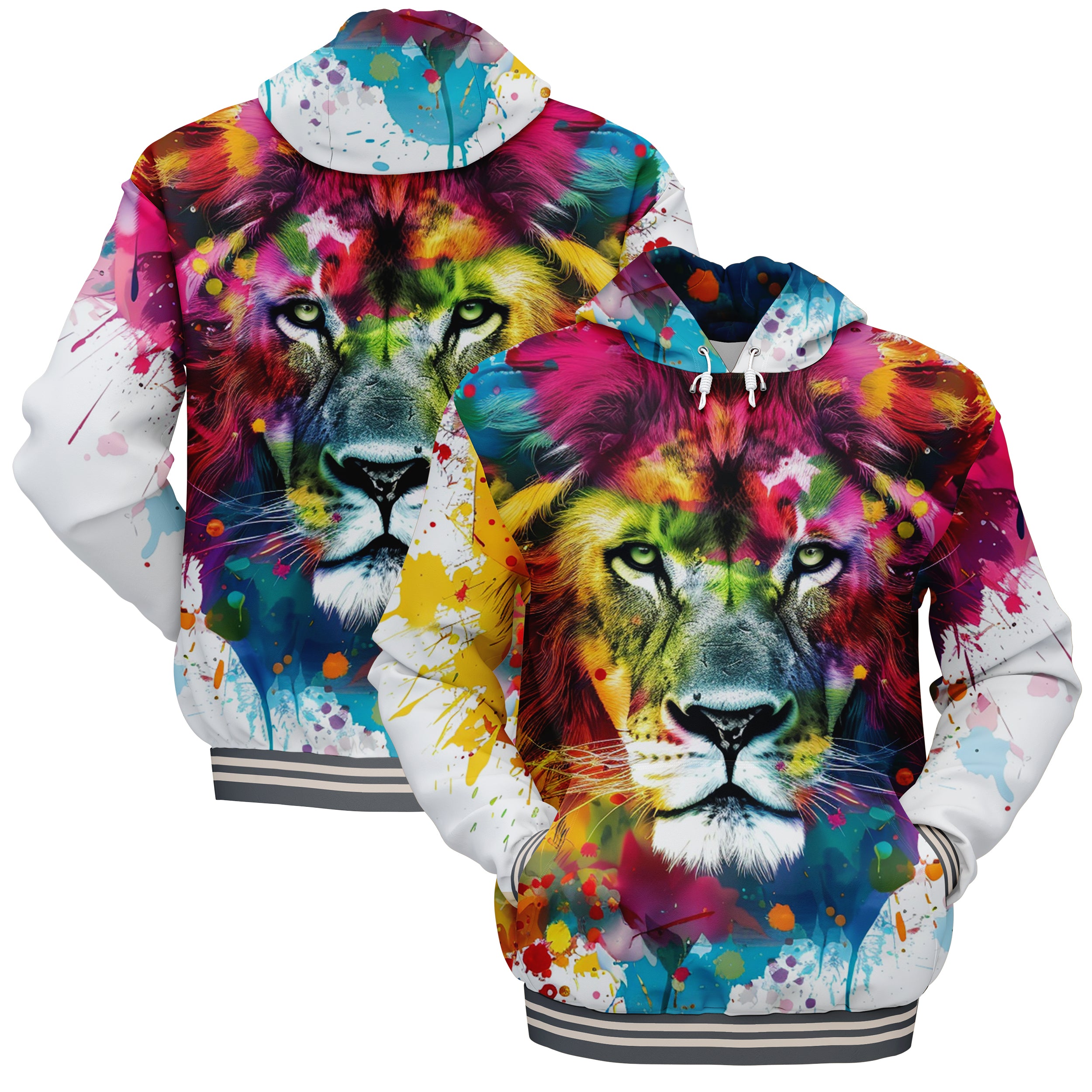 Colorful Lion Hoodies HO240829Cl015