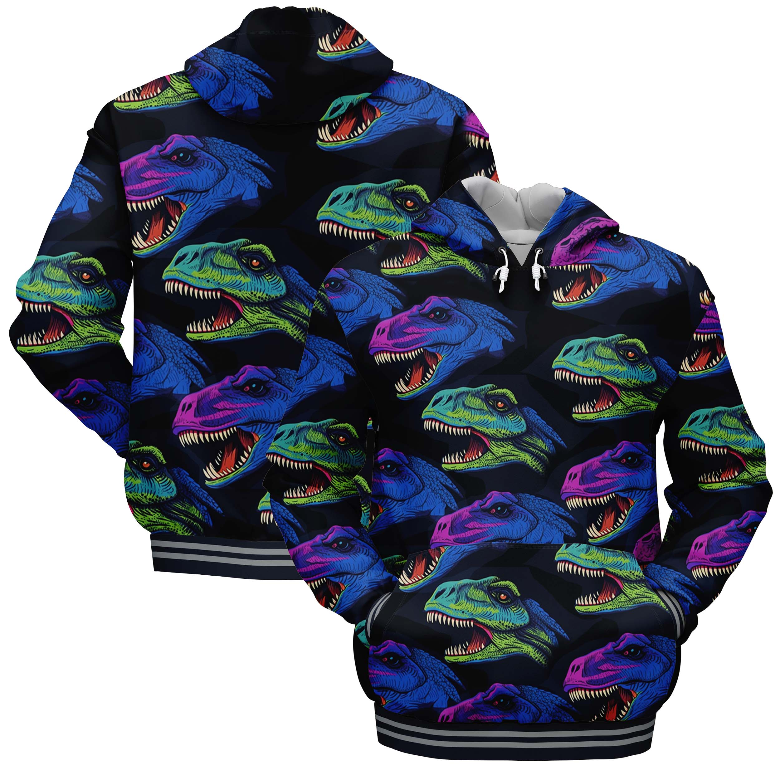 Rex Pattern Hoodies HO240829Re031