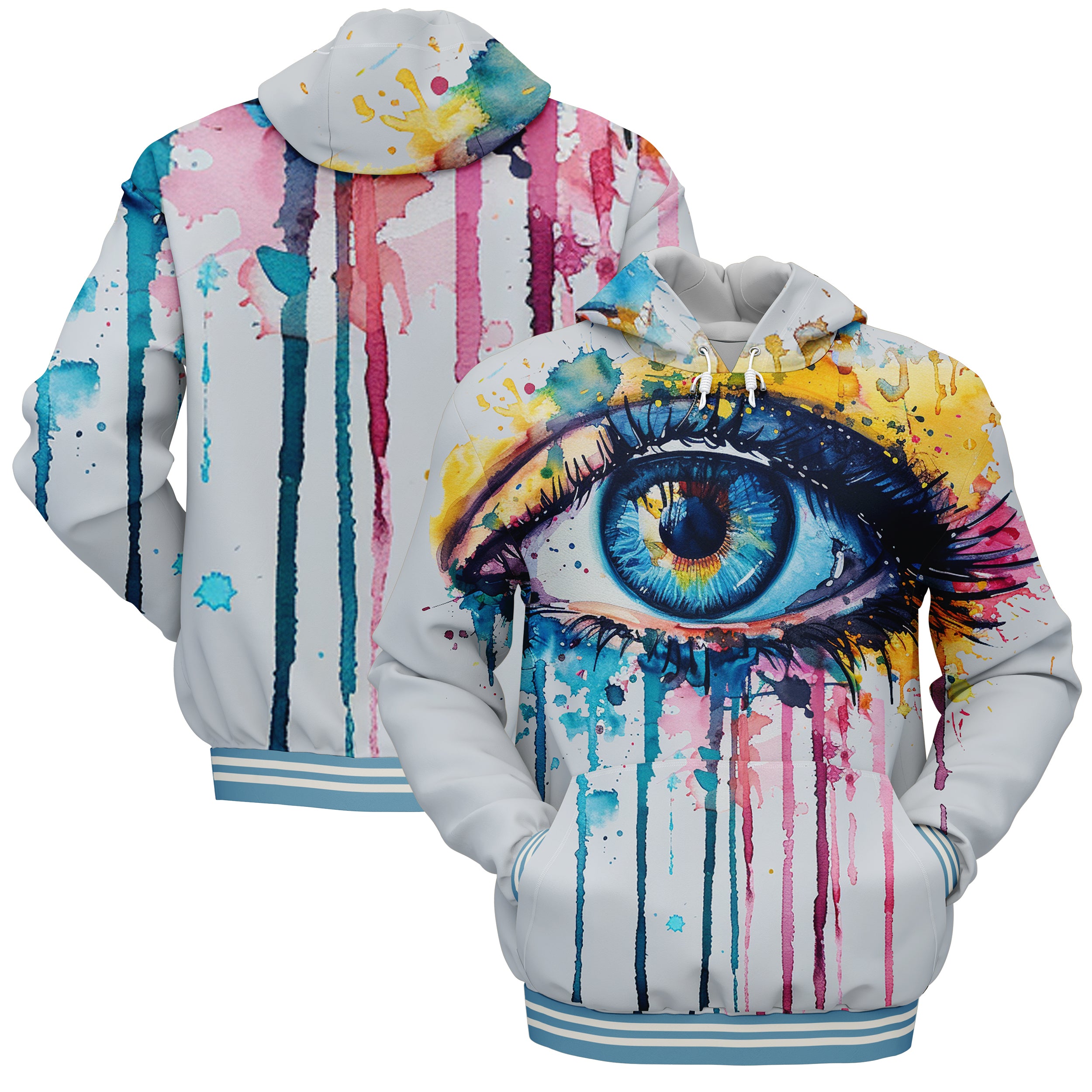 Watercolor Eye Hoodies HO240829Wa035