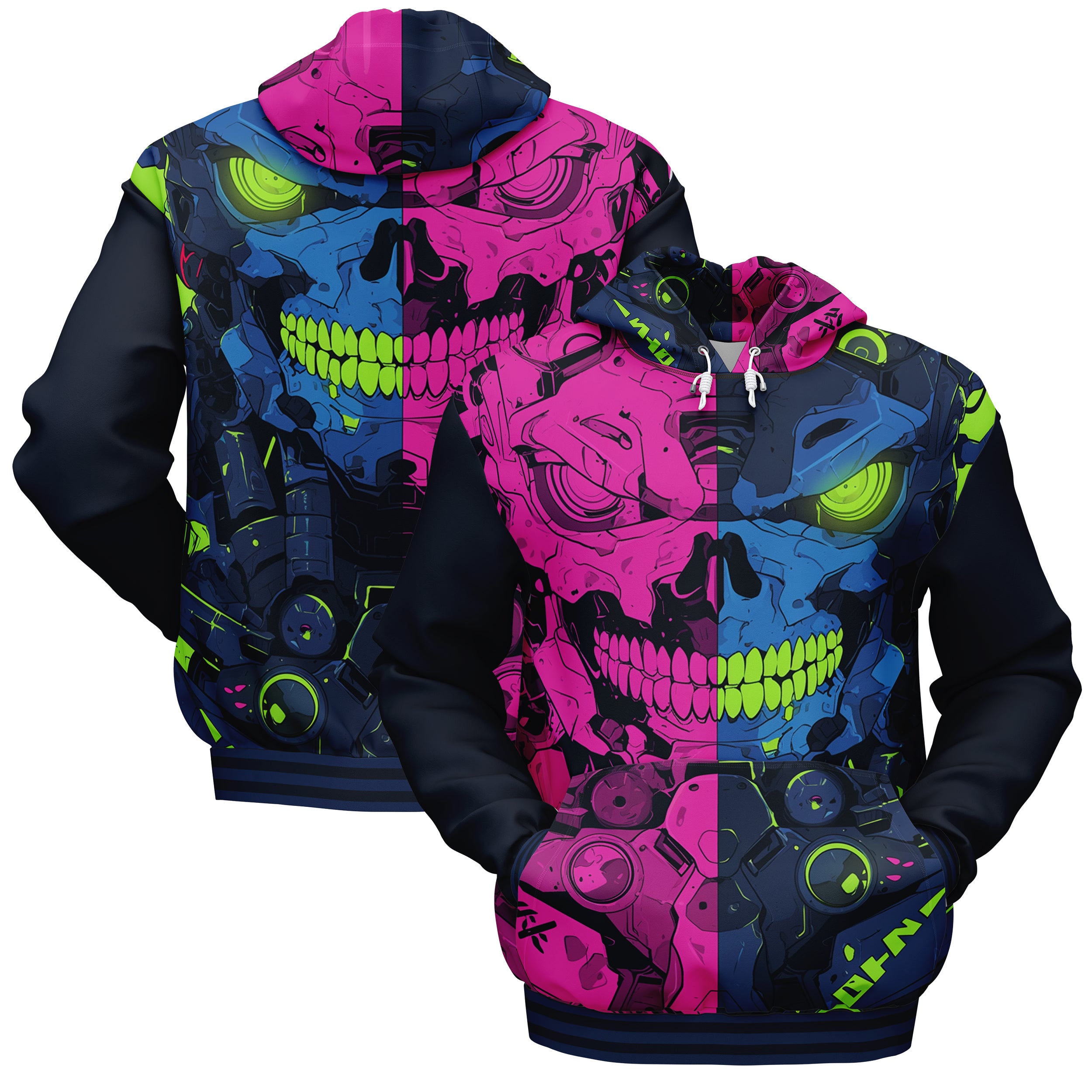 Robotic Skull Hoodies HO240902Ro031