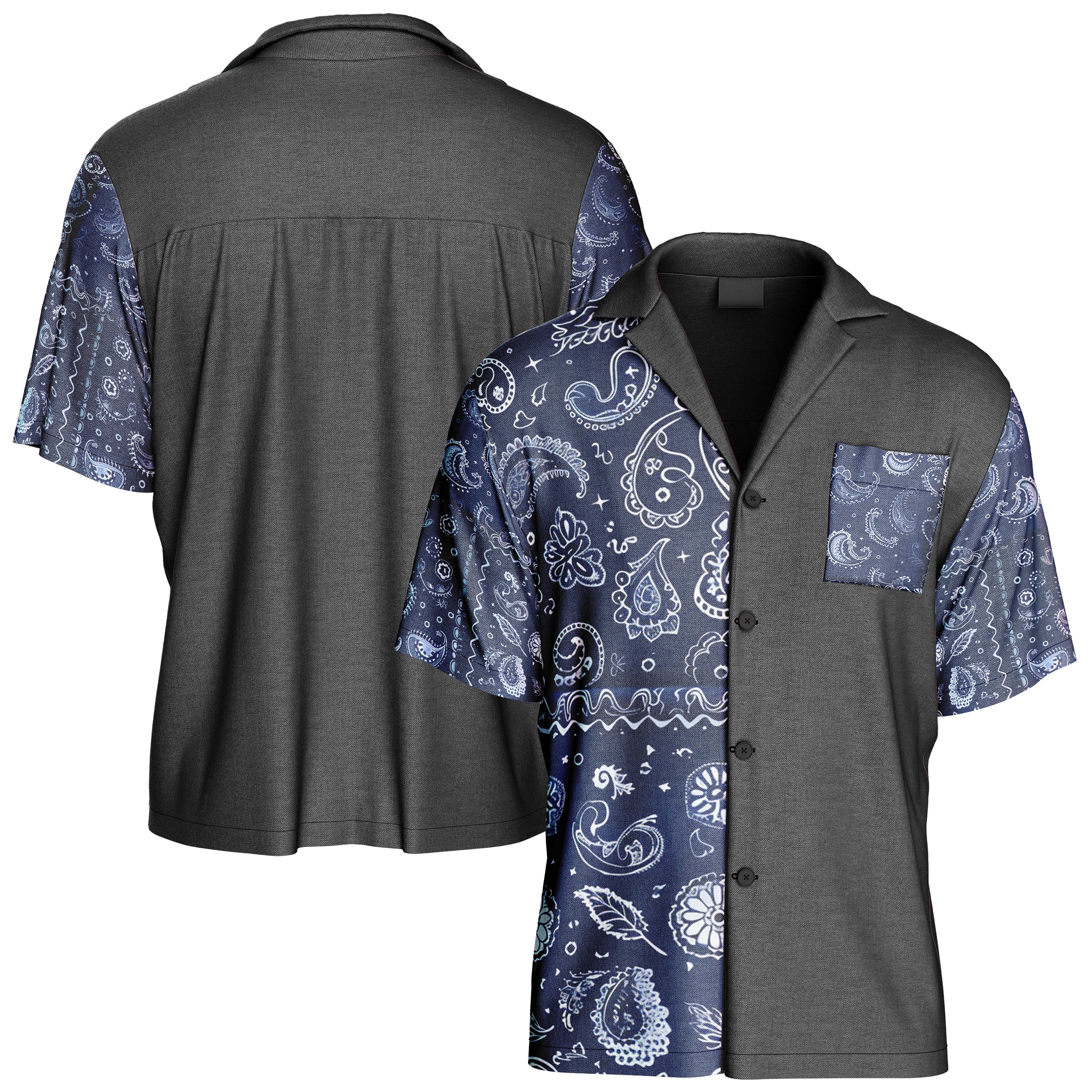 True Blue Hawaiian Shirt HS240829Tr033