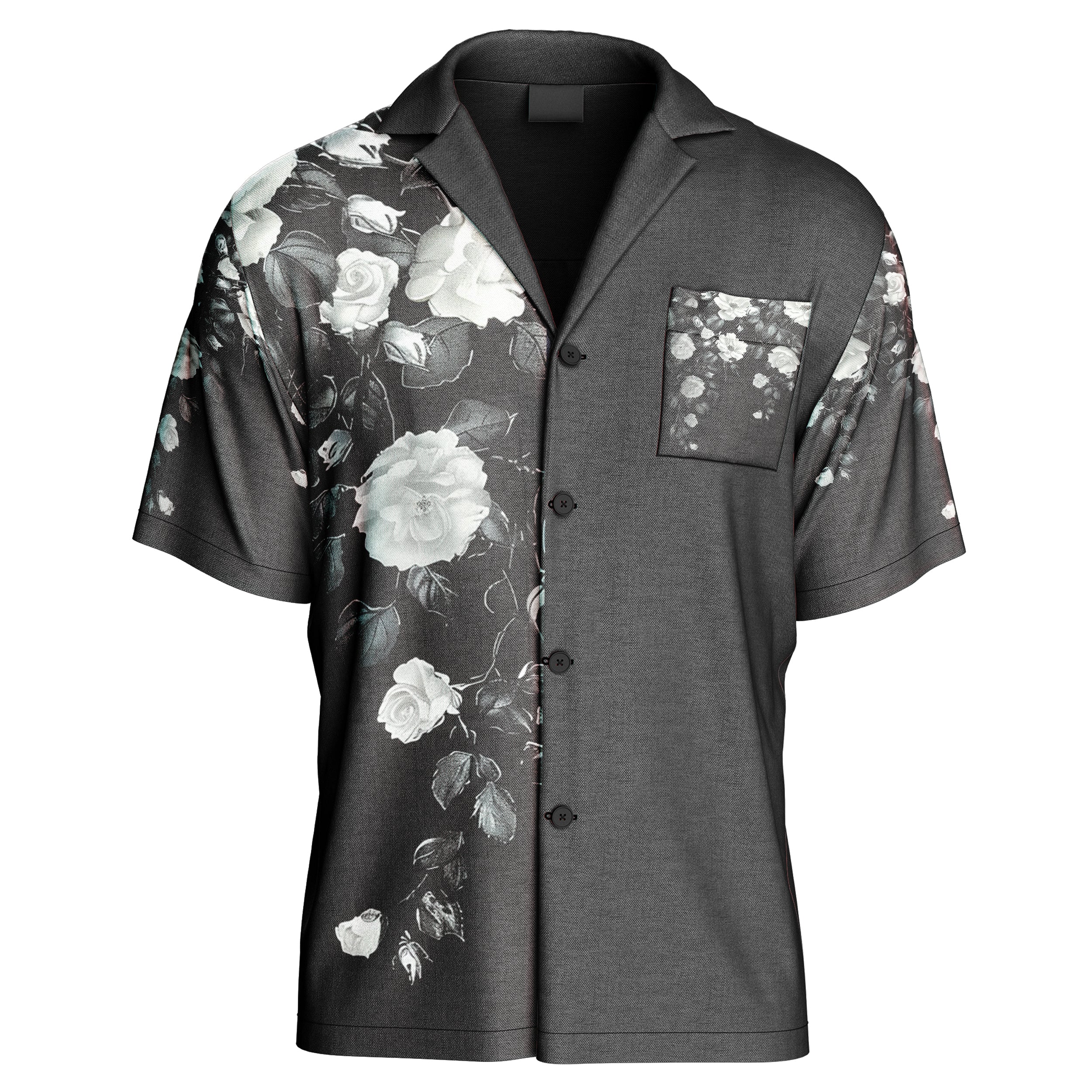 White Rose Blossom Hawaiian Shirt