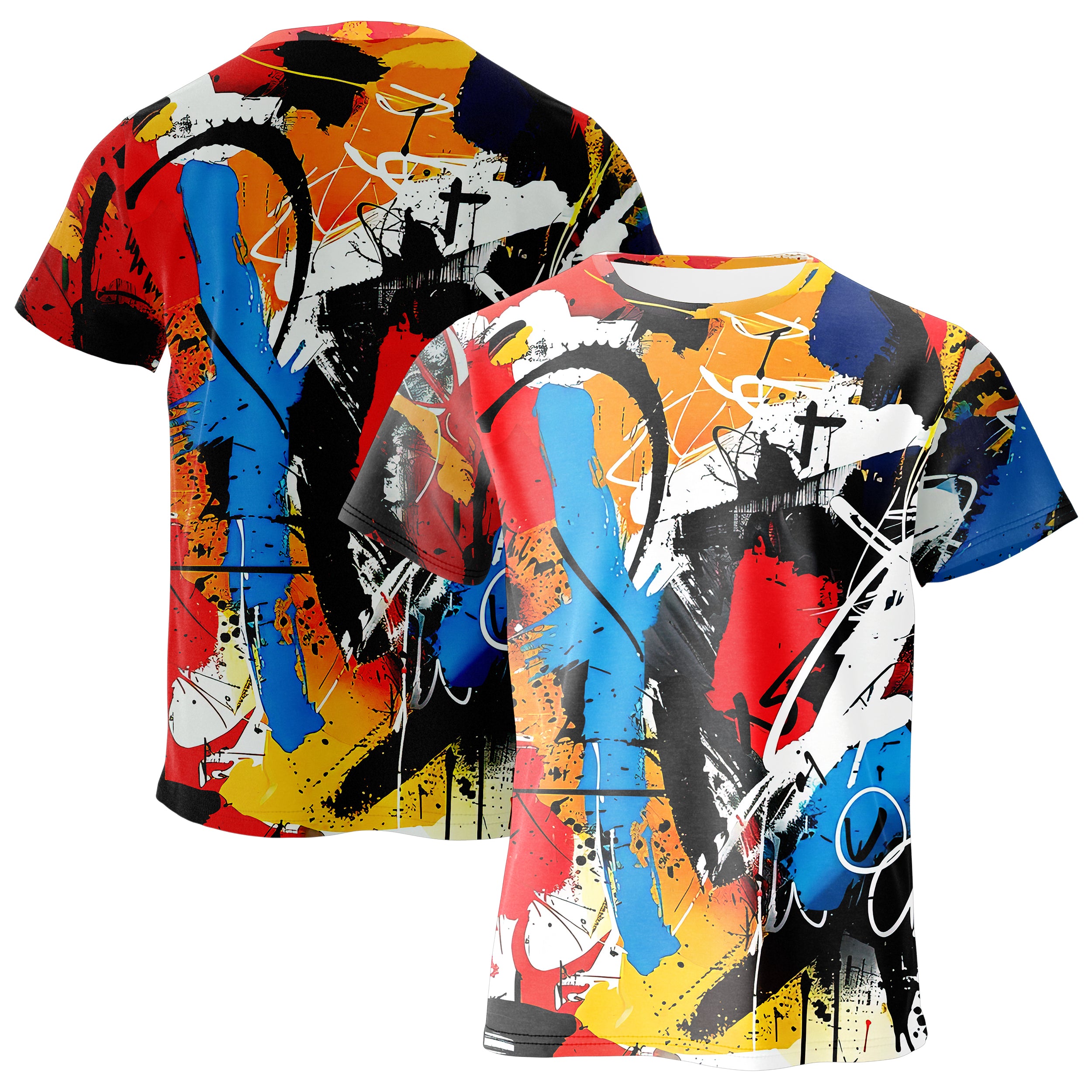 Abstract Paint T-shirt TS240829Ap004