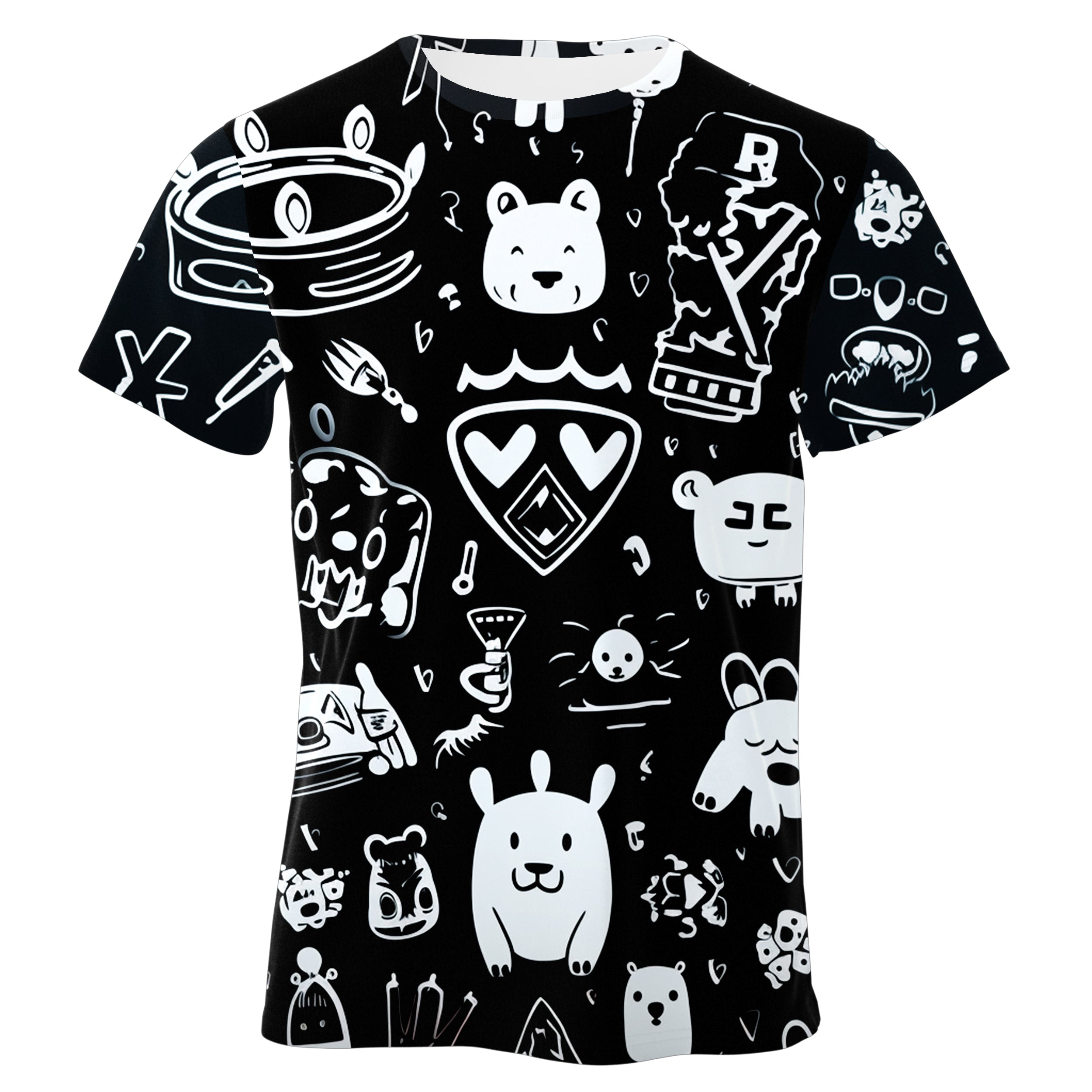 Kings Pattern Black T-shirt