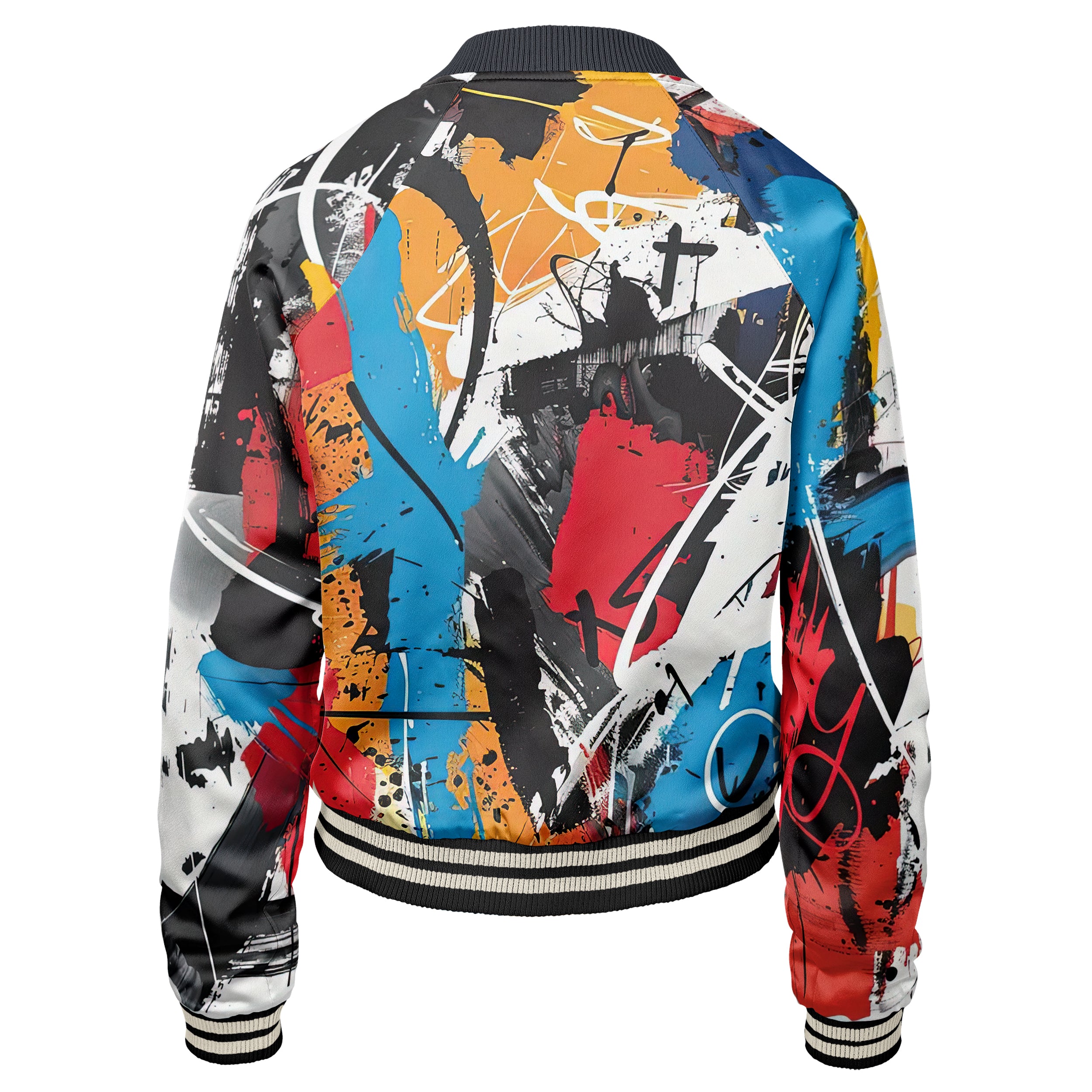 Abstract Paint Women bomber jacket