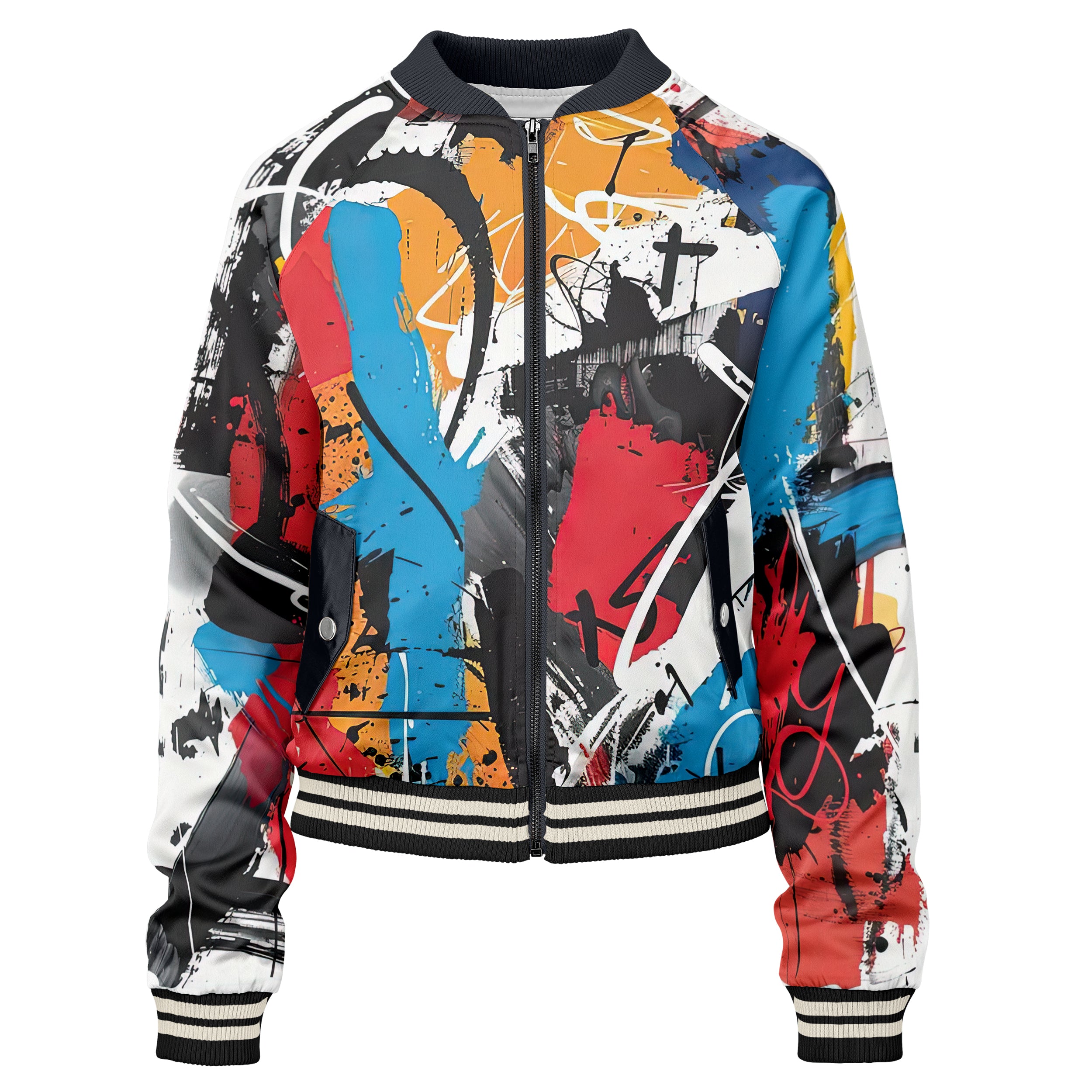 Abstract Paint Women bomber jacket