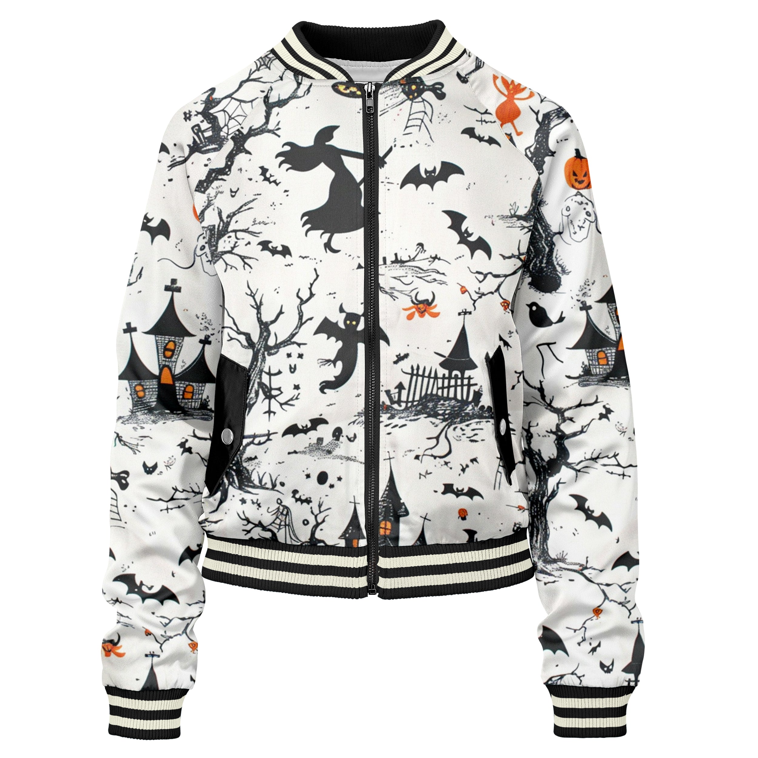 Halloween Pattern Women bomber jacket