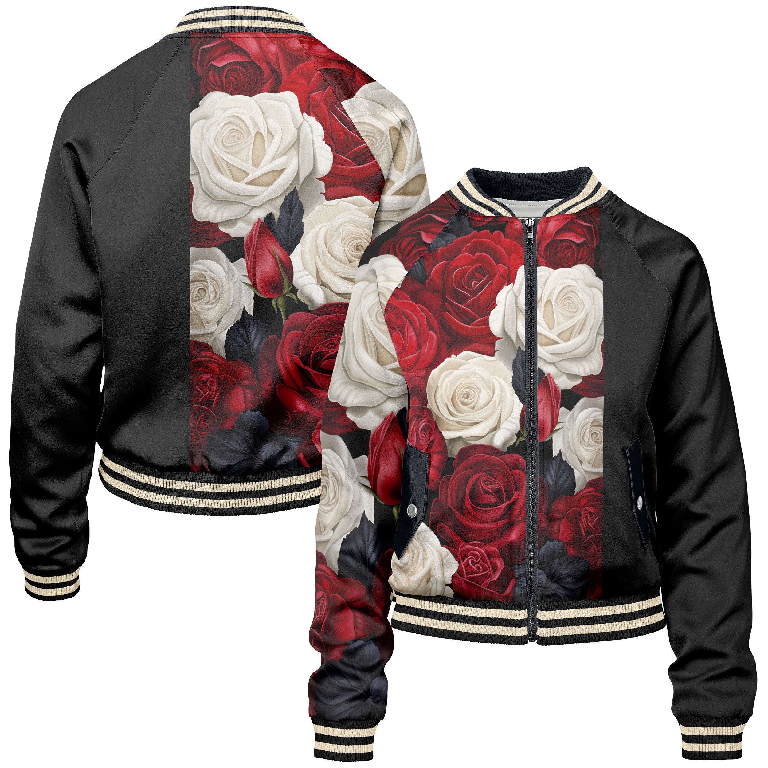 Antique Flowers Women bomber jacket WB240902An008