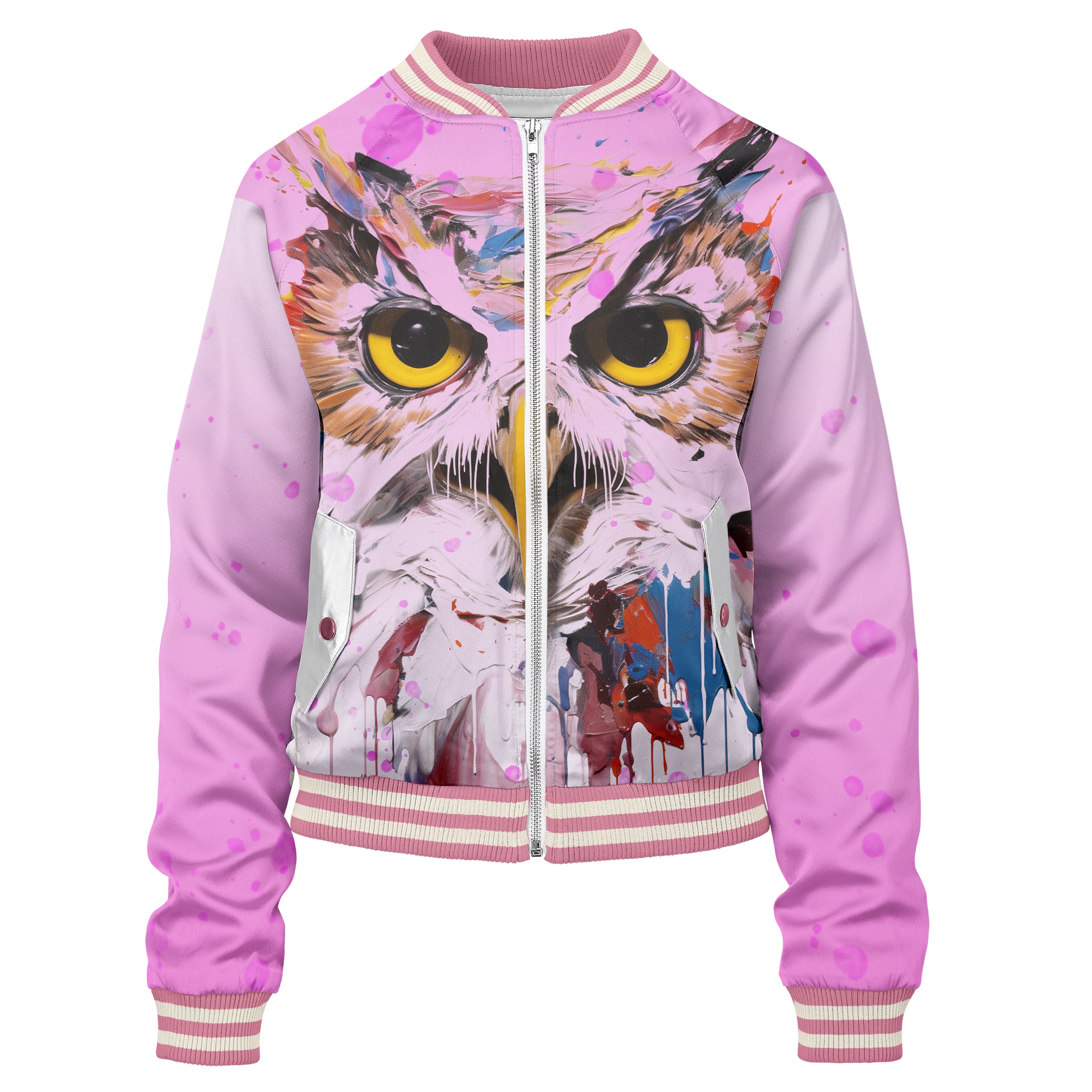 Artistic Owl Women bomber jacket