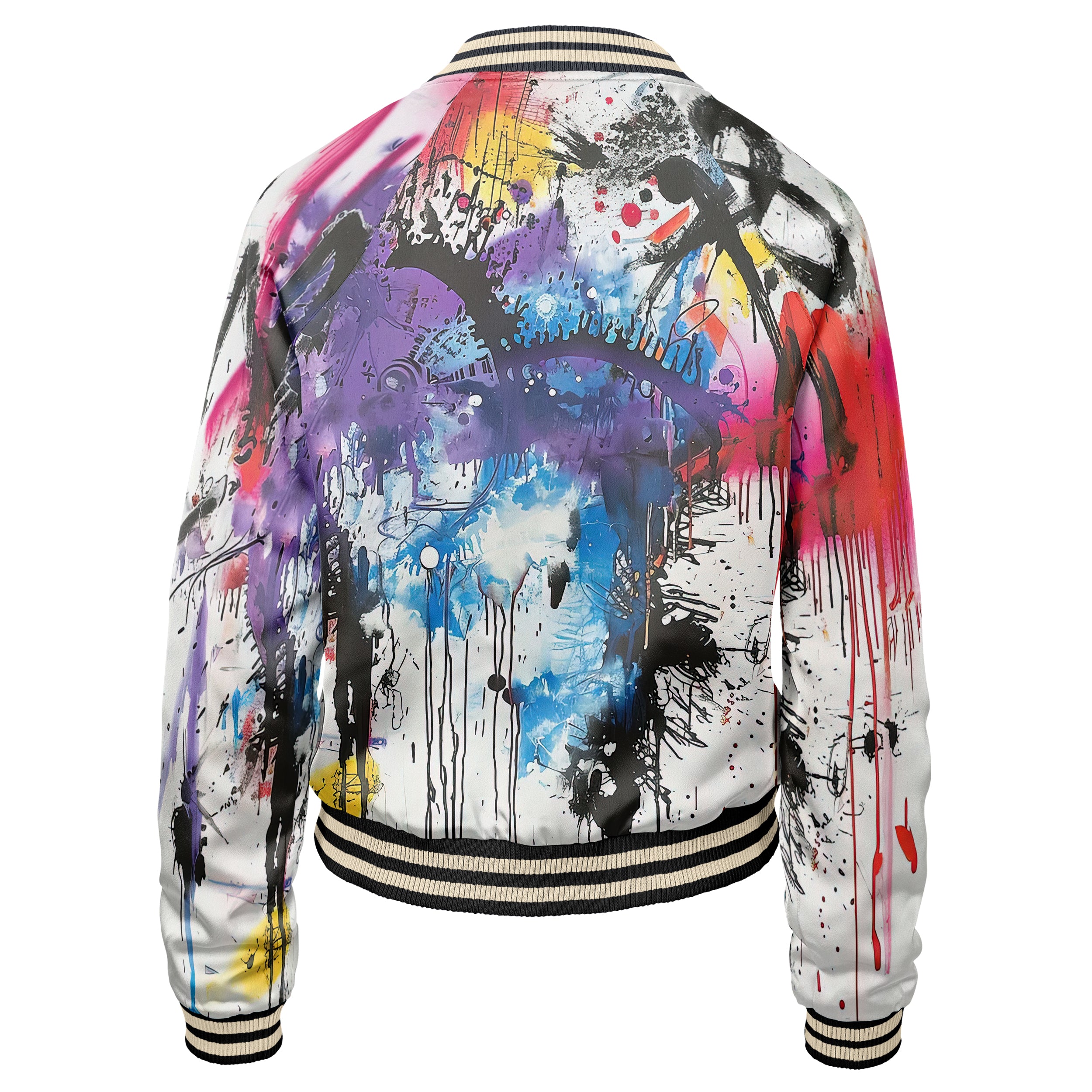 Abstract Paint Women bomber jacket