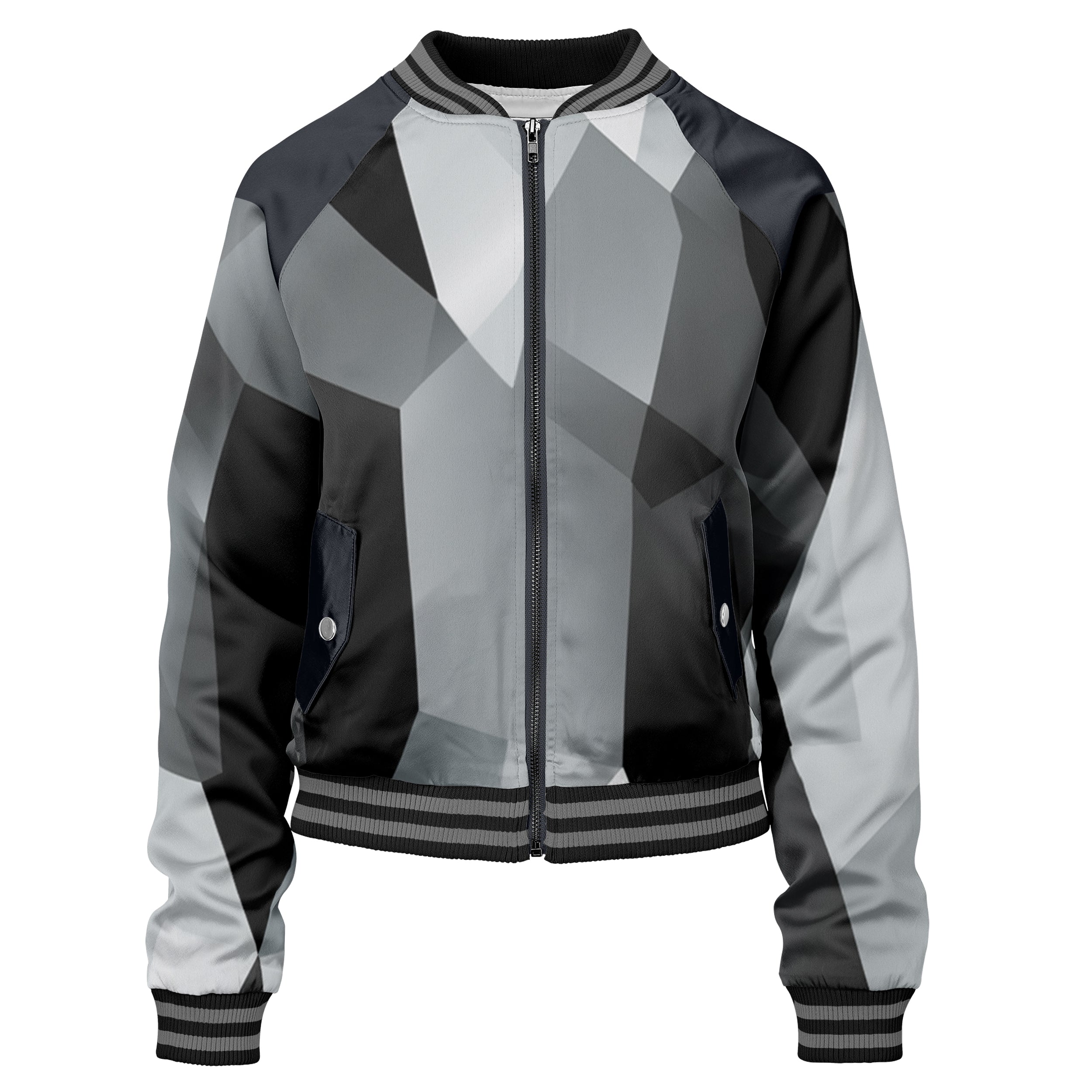 Cubes Black Women bomber jacket