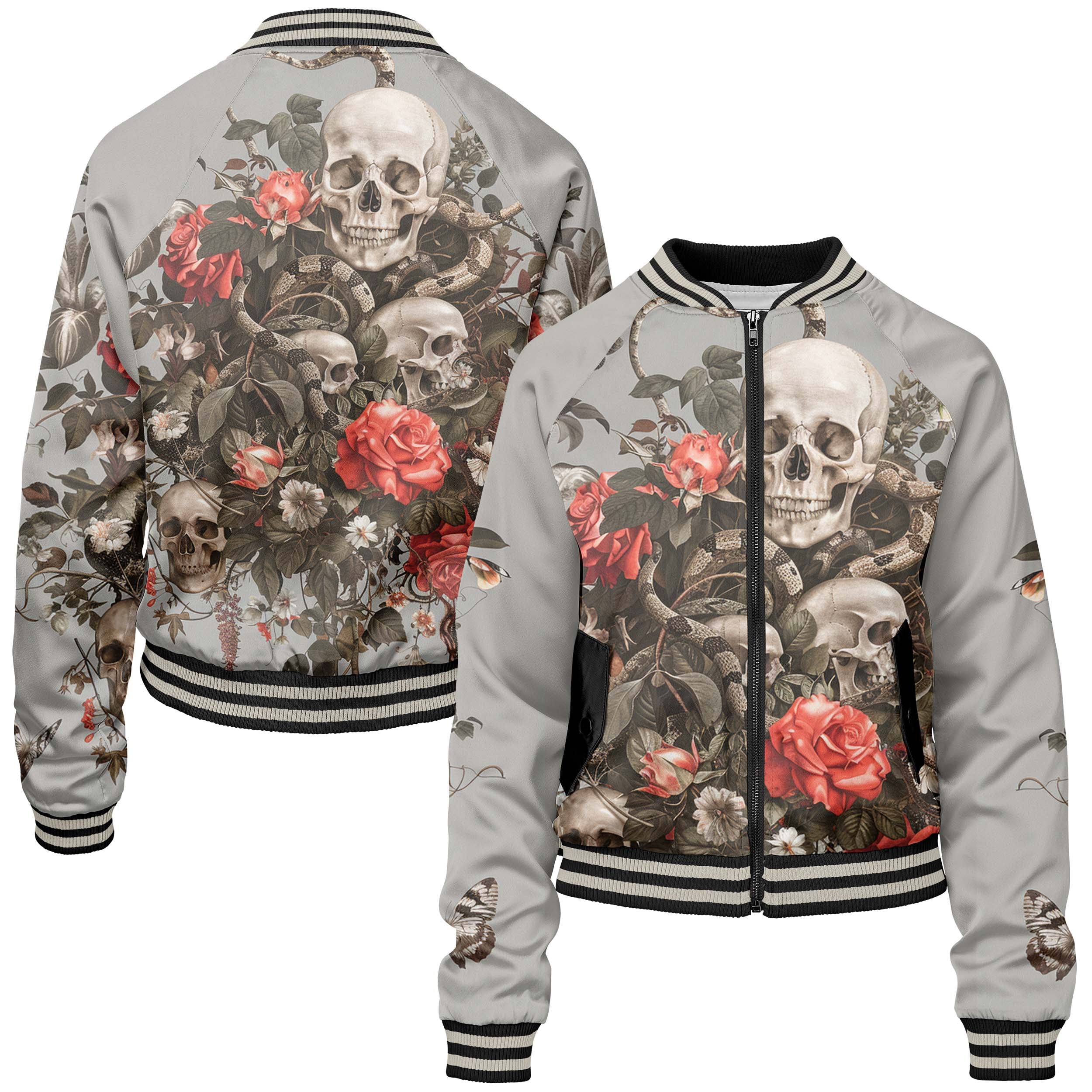 Floral Space Women bomber jacket WB240902Fs026