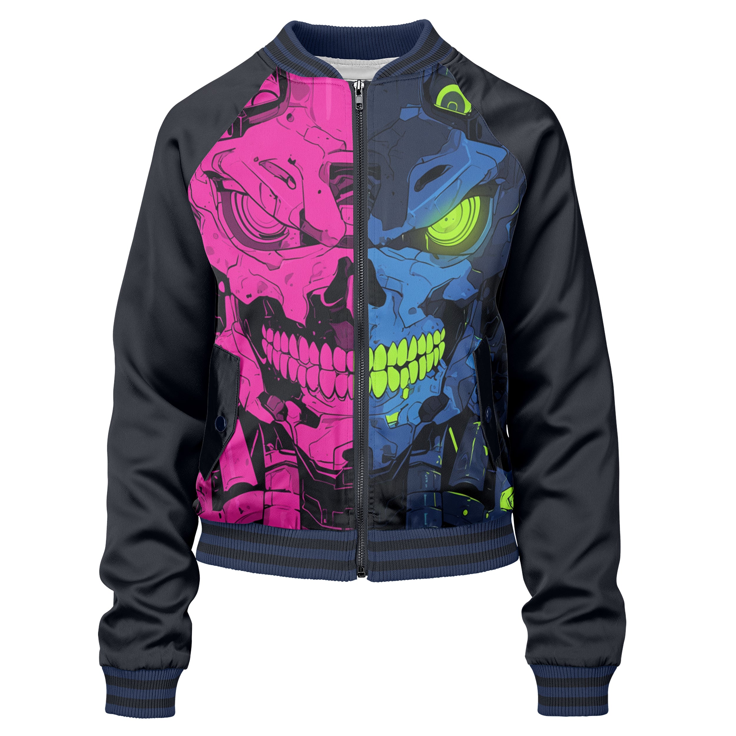 Robotic Skull Women bomber jacket