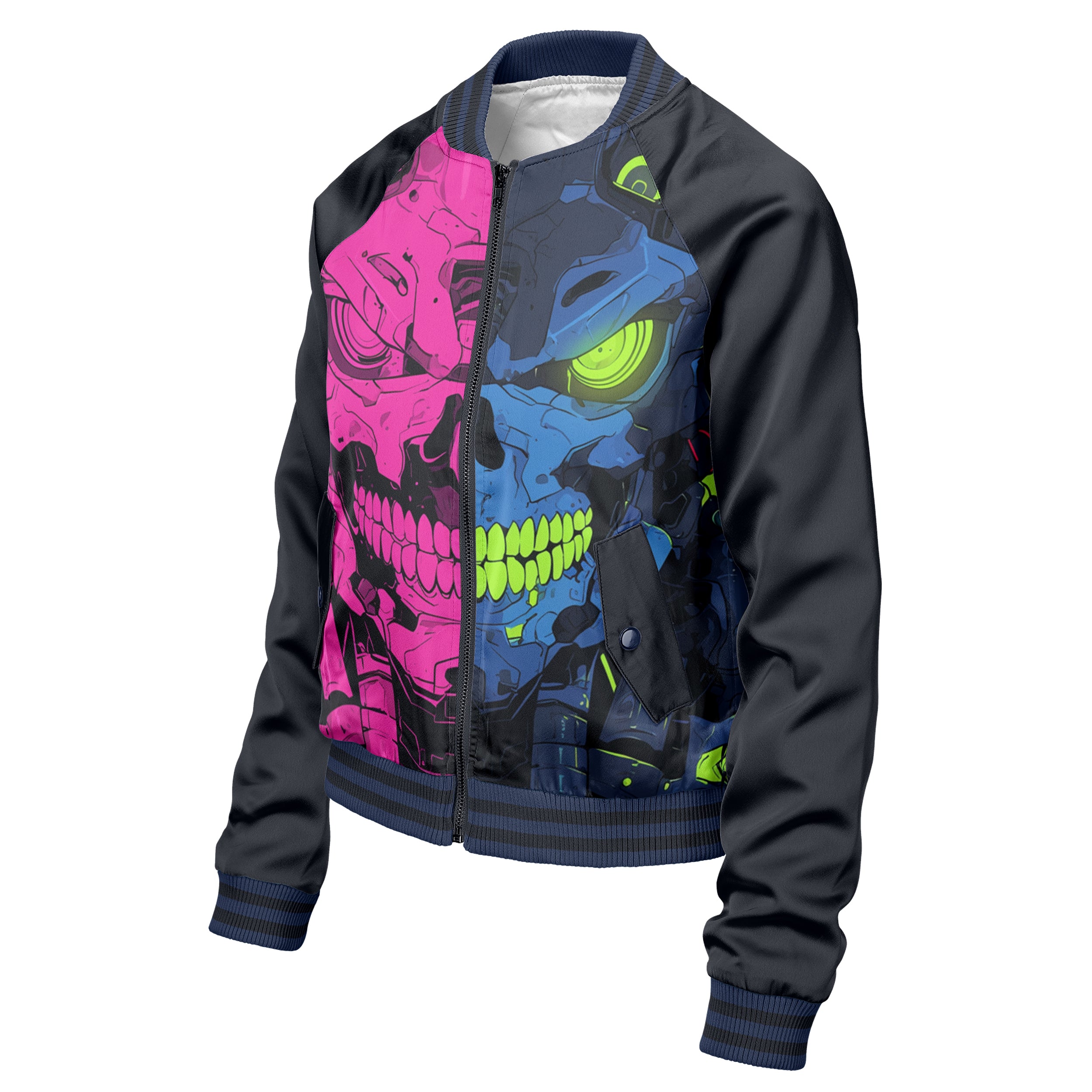 Robotic Skull Women bomber jacket