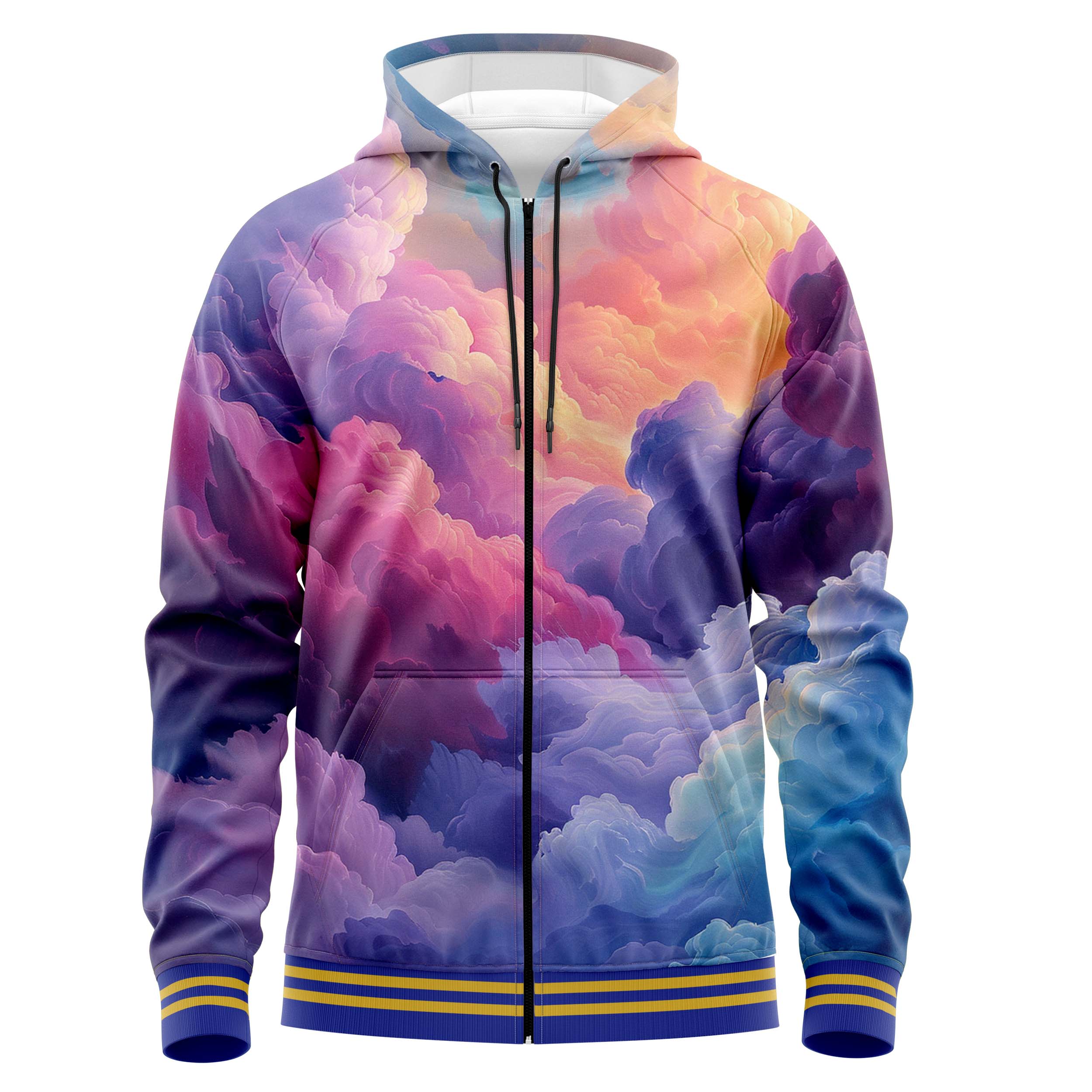 Abstract Zip Up Hoodies