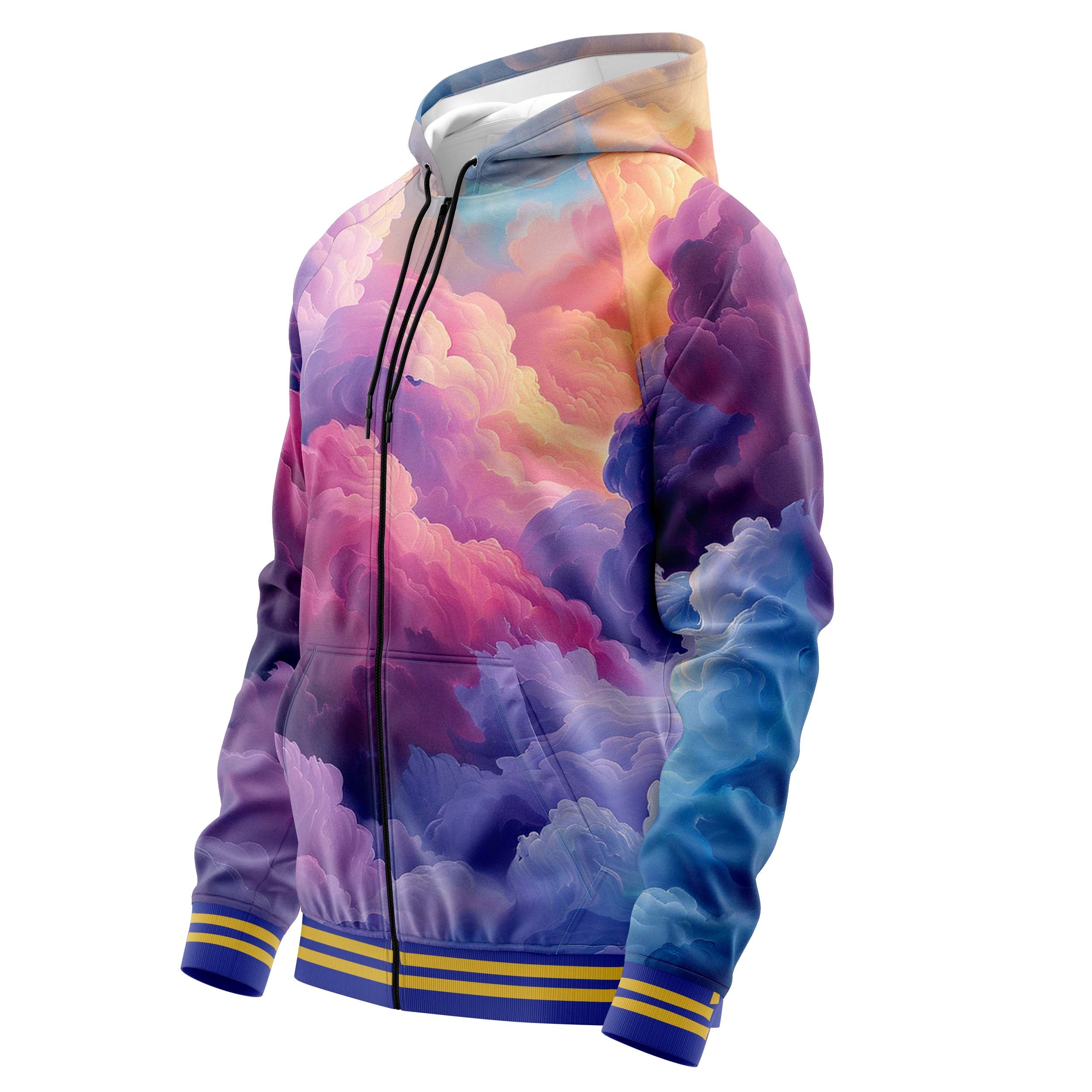 Abstract Zip Up Hoodies