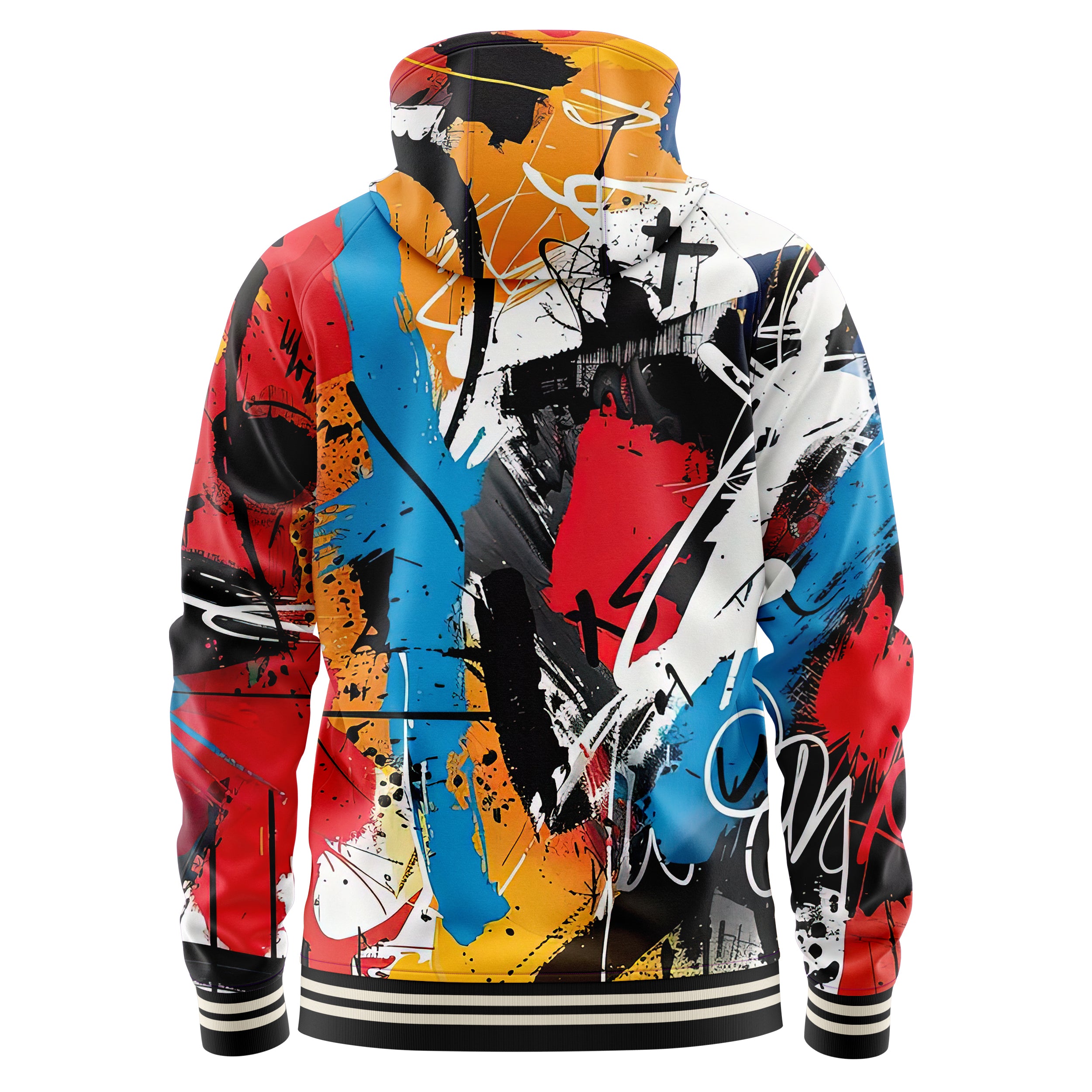 Abstract Paint Zip Up Hoodies