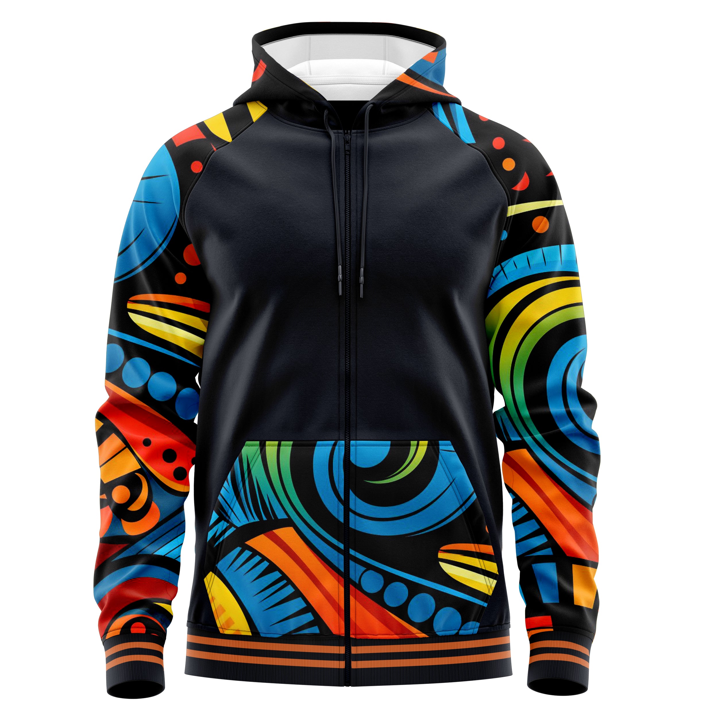 Artistical Zip Up Hoodies