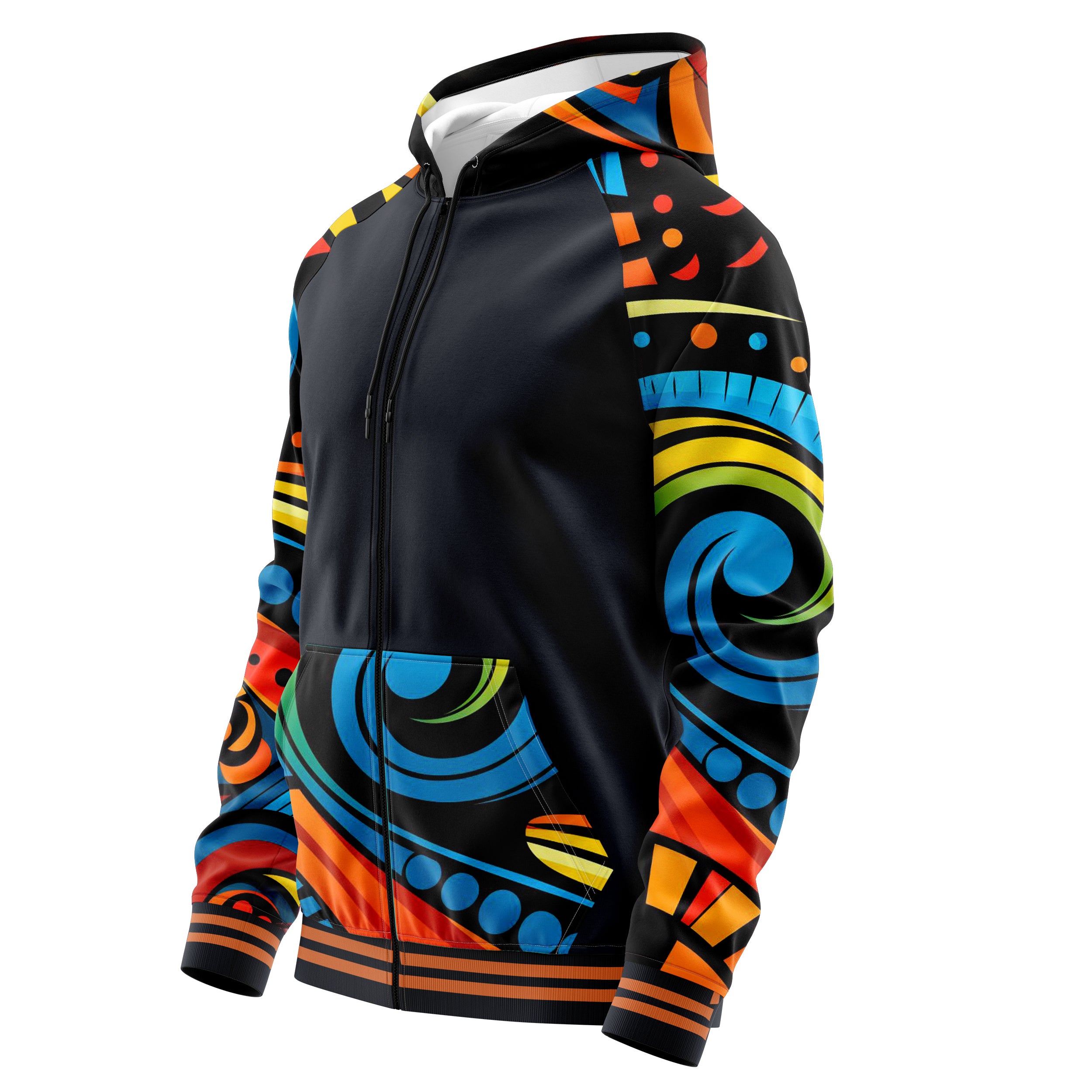 Artistical Zip Up Hoodies