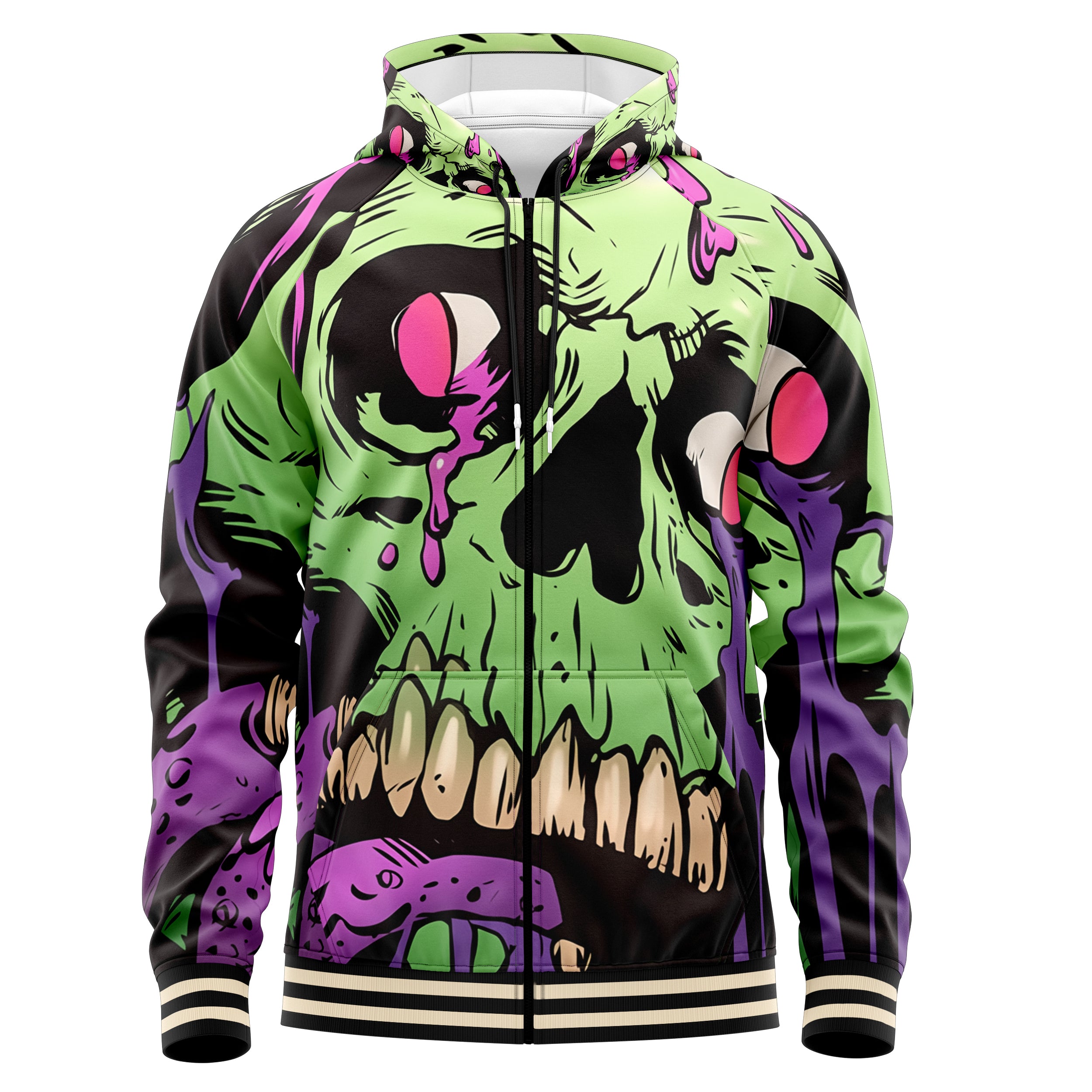 Dirty Skull Zip Up Hoodies