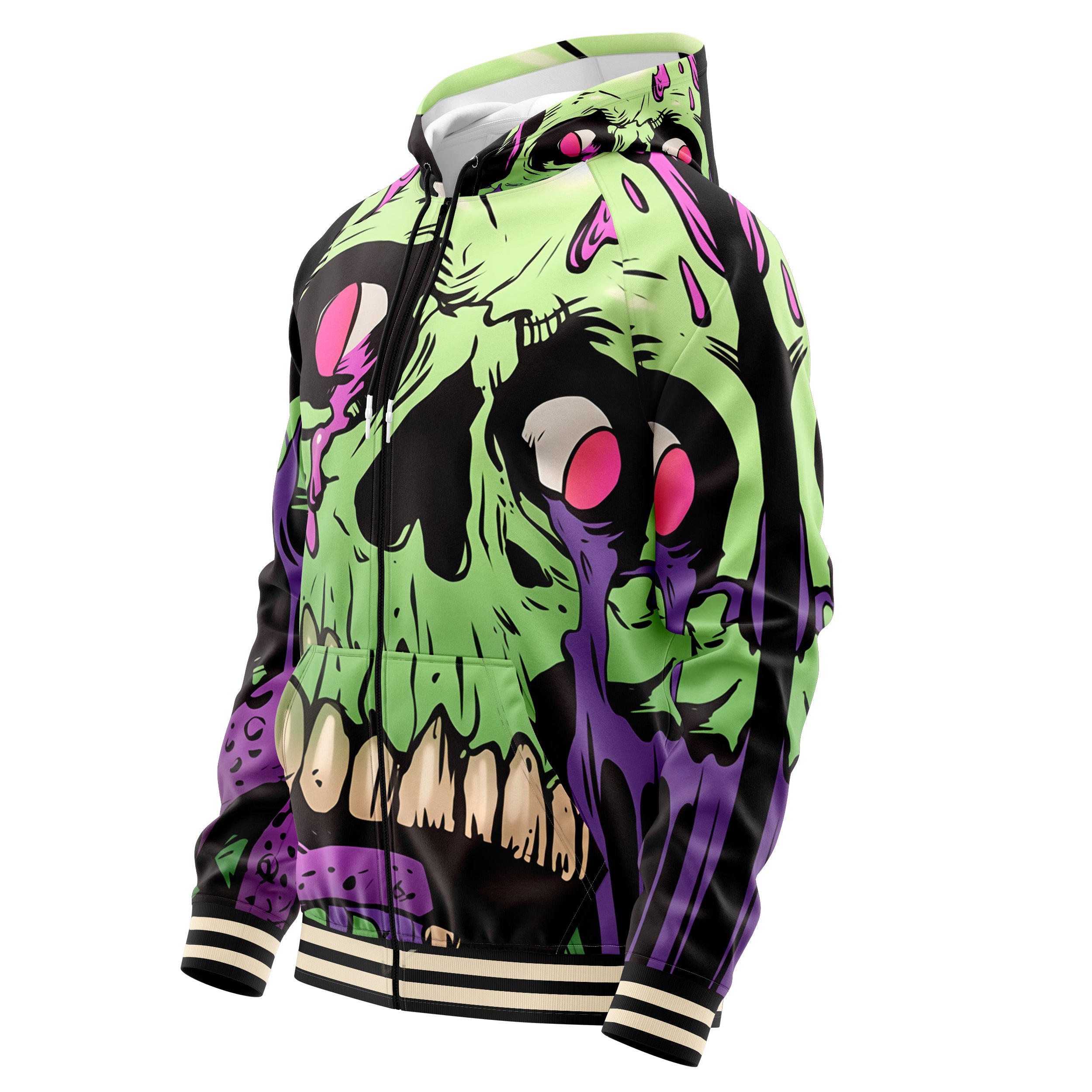 Dirty Skull Zip Up Hoodies