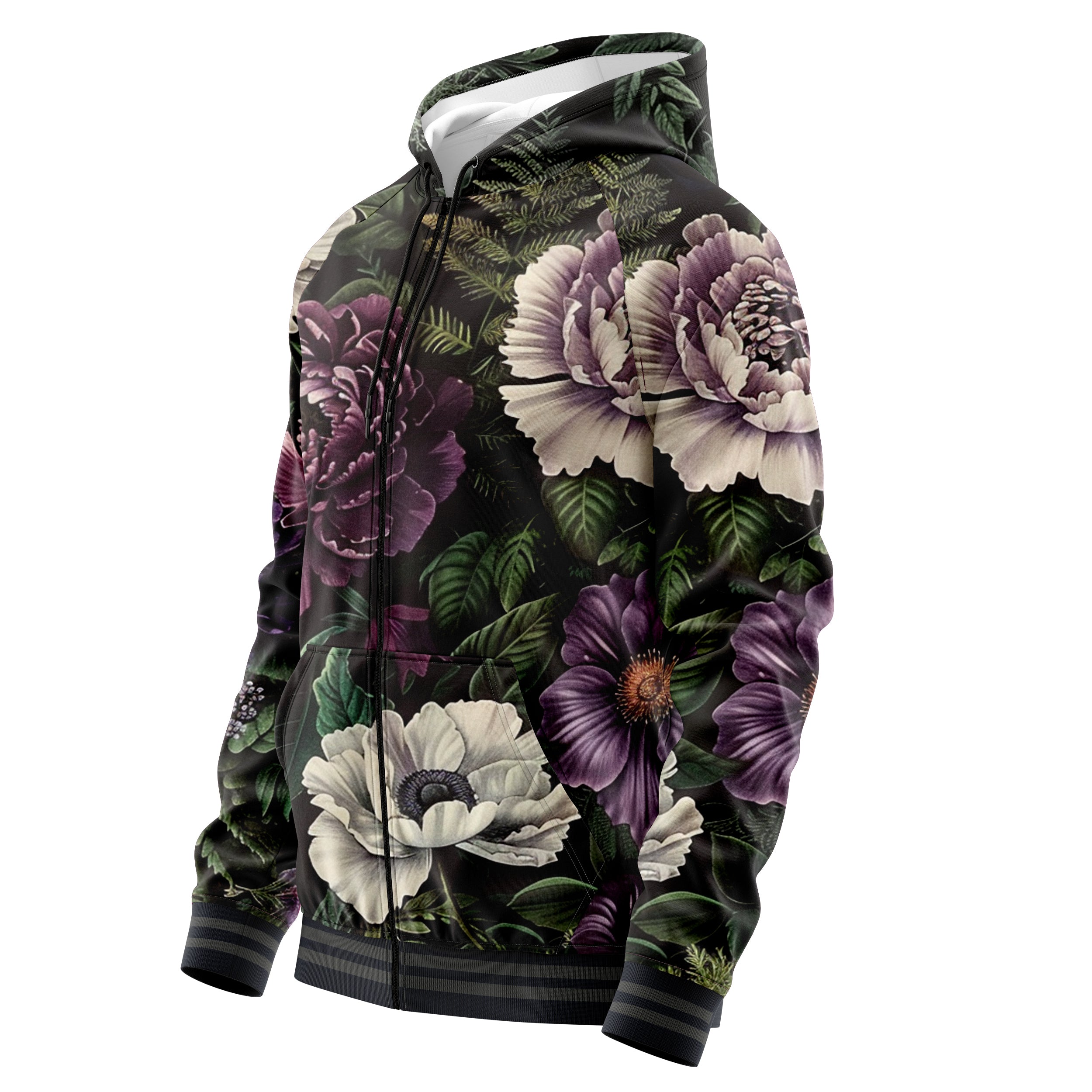 Evening Bouquet Zip Up Hoodies